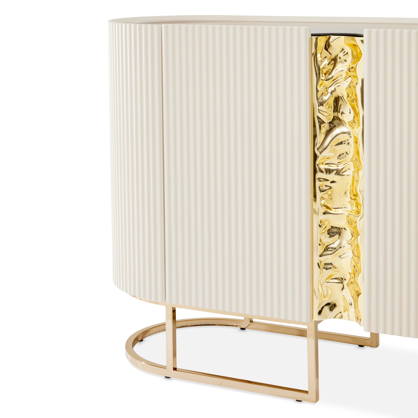 Lisbon Silken Matte Cream Console Table - Ornate Home