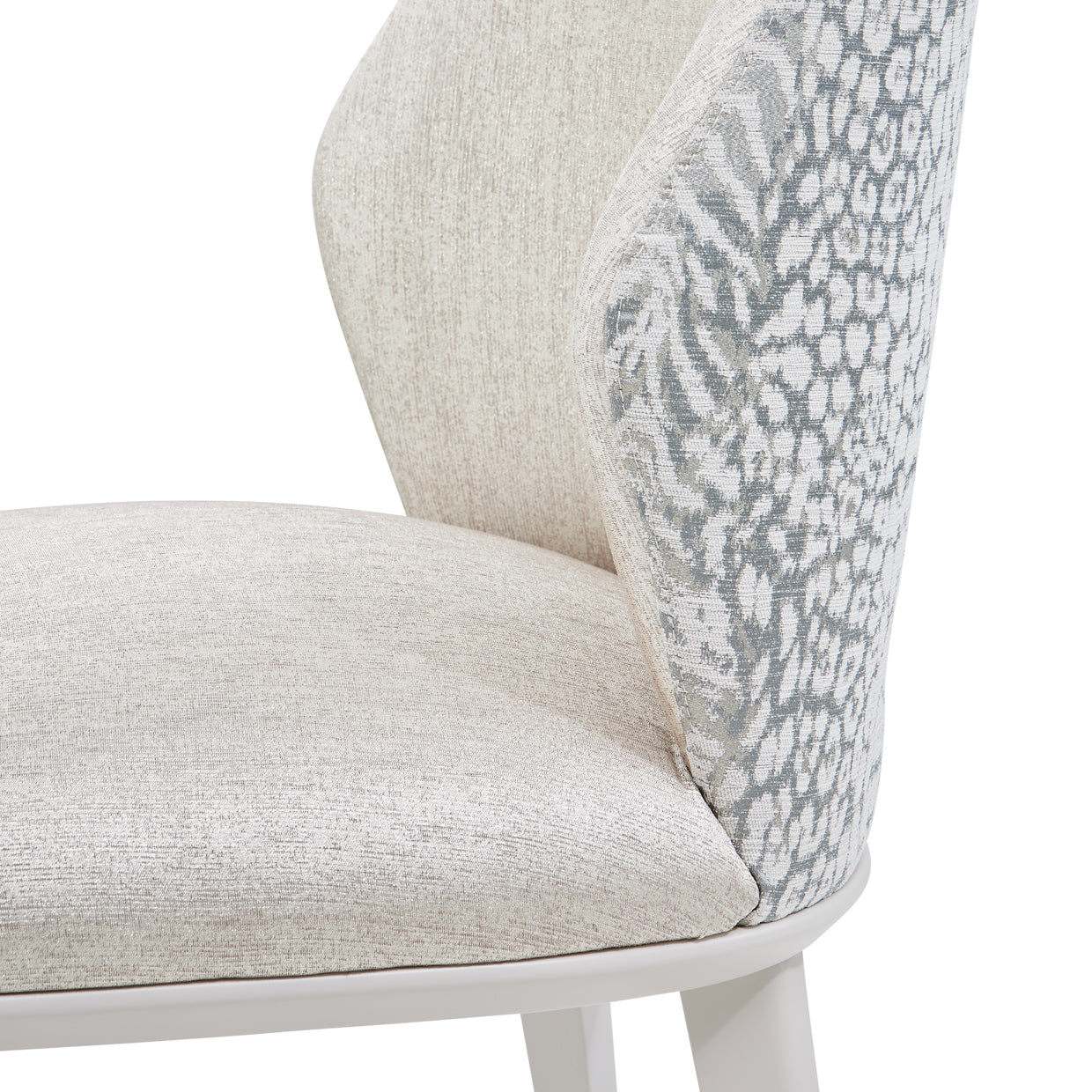 Lisbon Silken Matte Cream/Opal Dining Side Chair (Set of 2) - Ornate Home