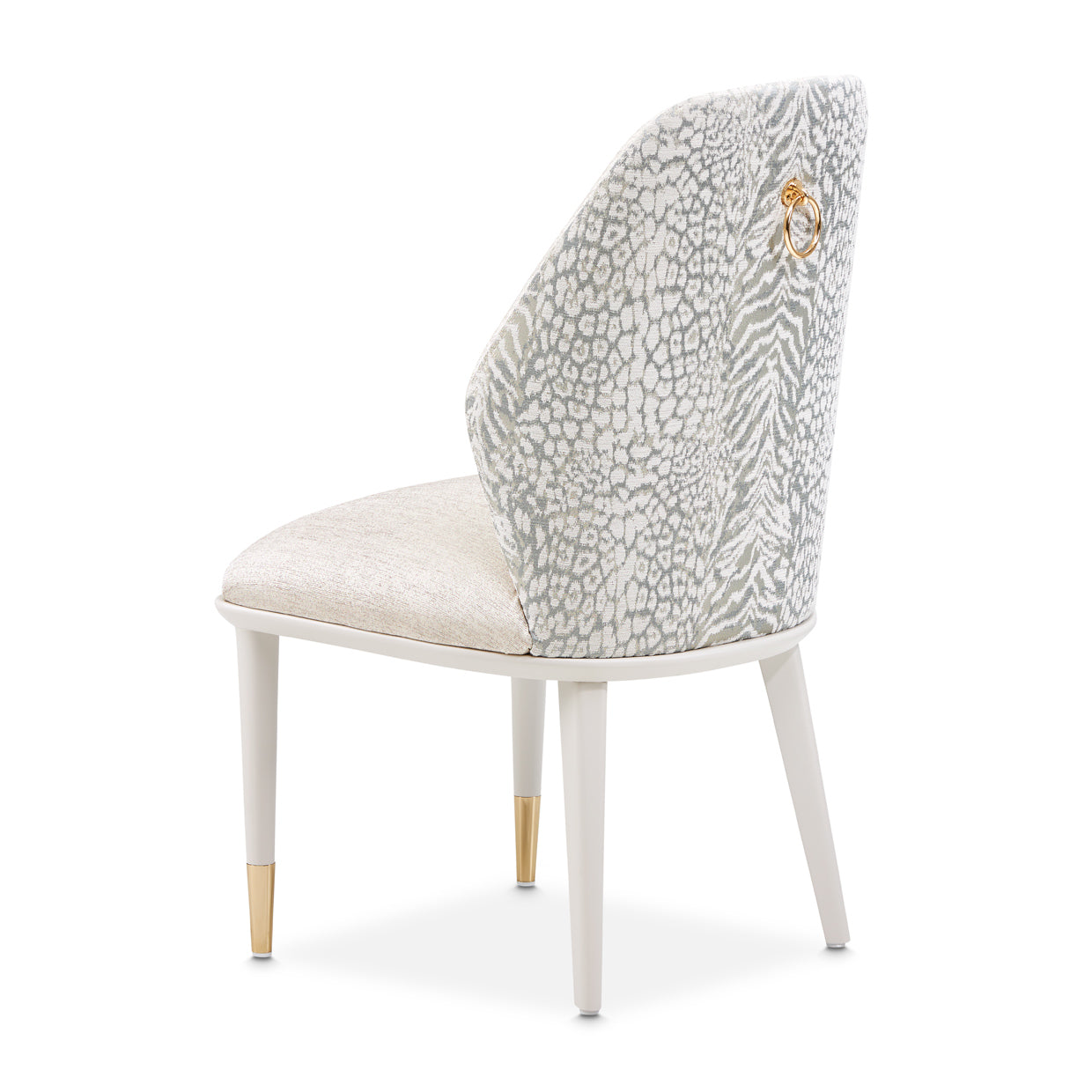 Lisbon Silken Matte Cream/Opal Dining Side Chair (Set of 2) - Ornate Home