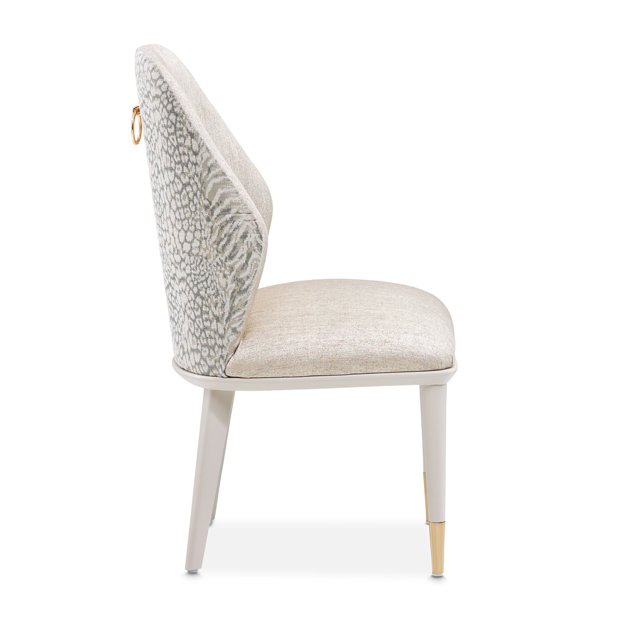 Lisbon Silken Matte Cream/Opal Dining Side Chair (Set of 2) - Ornate Home