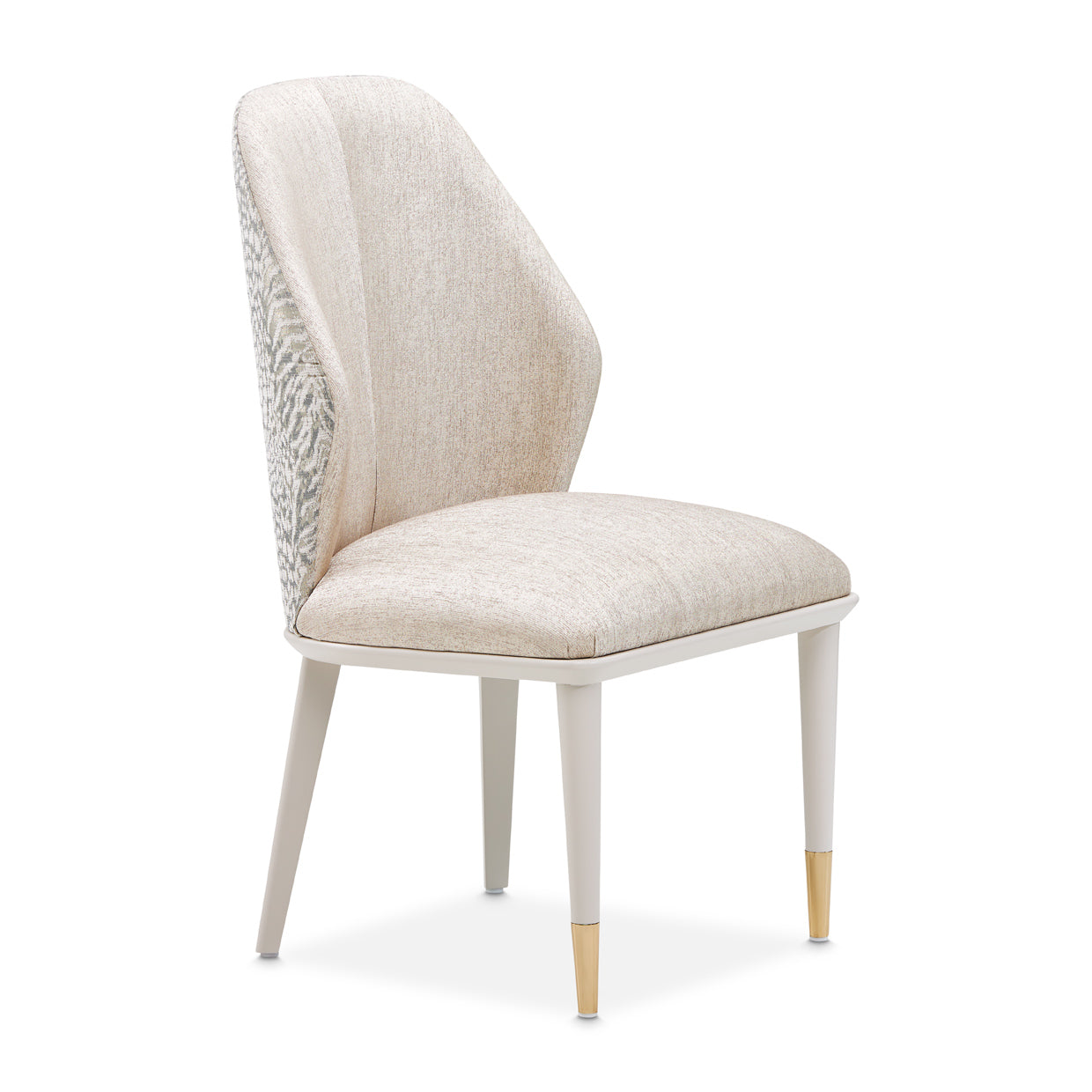 Lisbon Silken Matte Cream/Opal Dining Side Chair (Set of 2) - Ornate Home