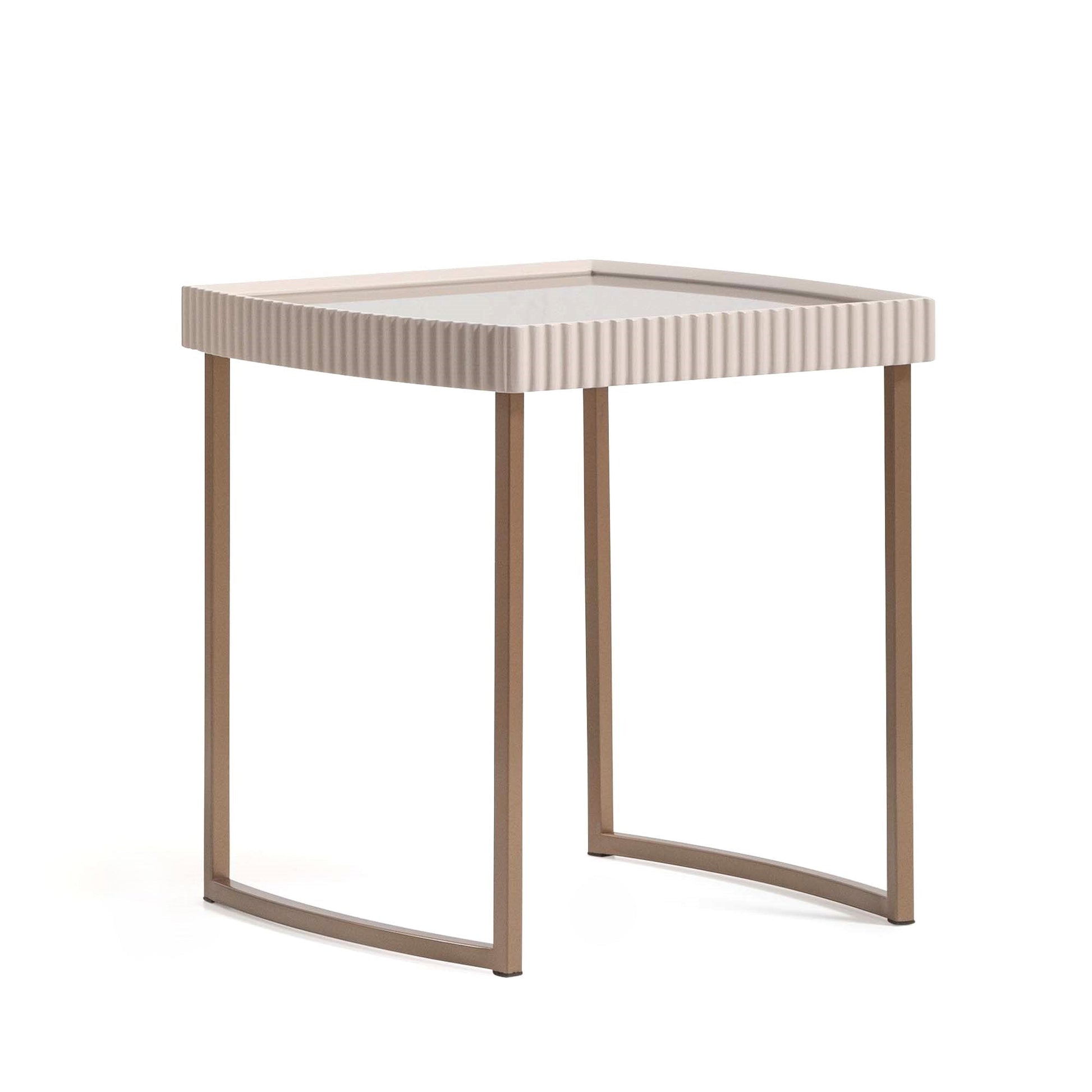Lisbon Silky Cream Side Table - Ornate Home