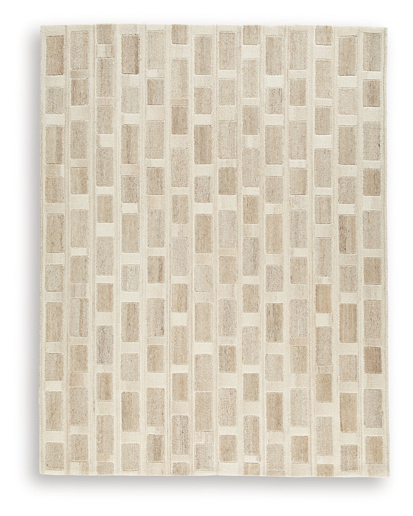 Lisgrove Tan/Brown/White Large Rug- Viva Furn