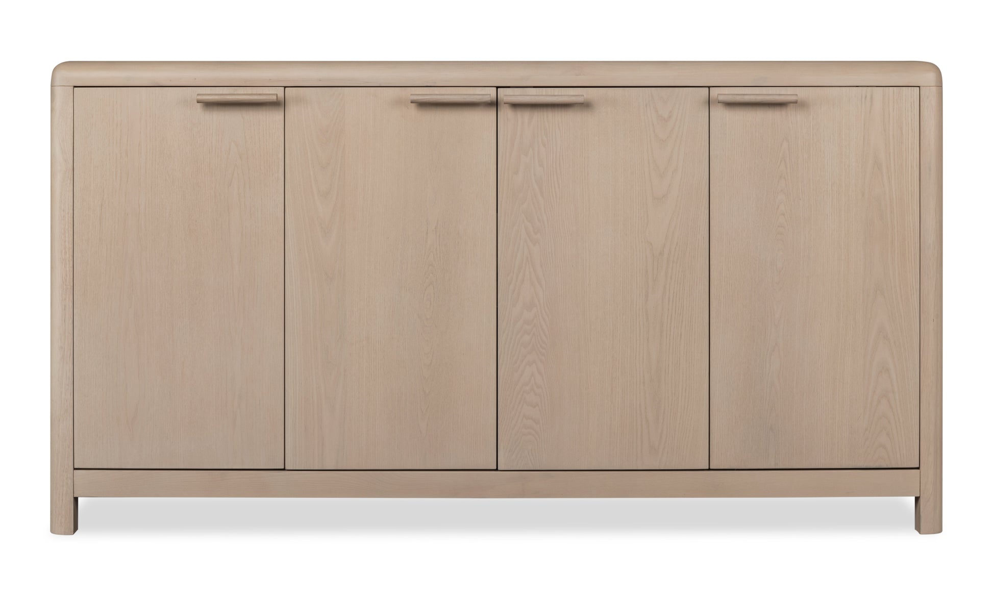 Liv Four Door Ash Wood Sideboard in White Sand - Ornate Home