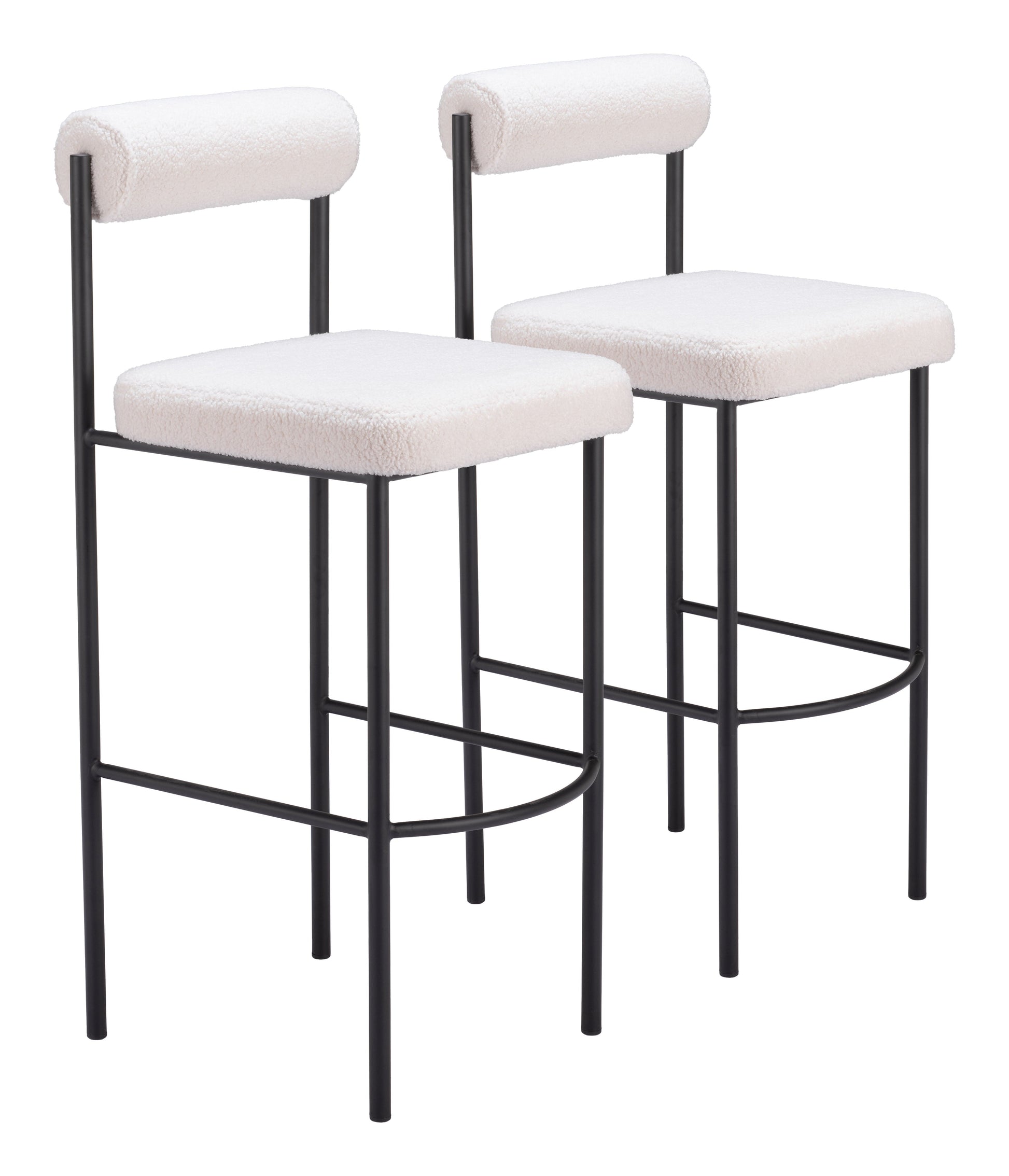 Livorno Ivory Barstool (Set of 2) - Ornate Home