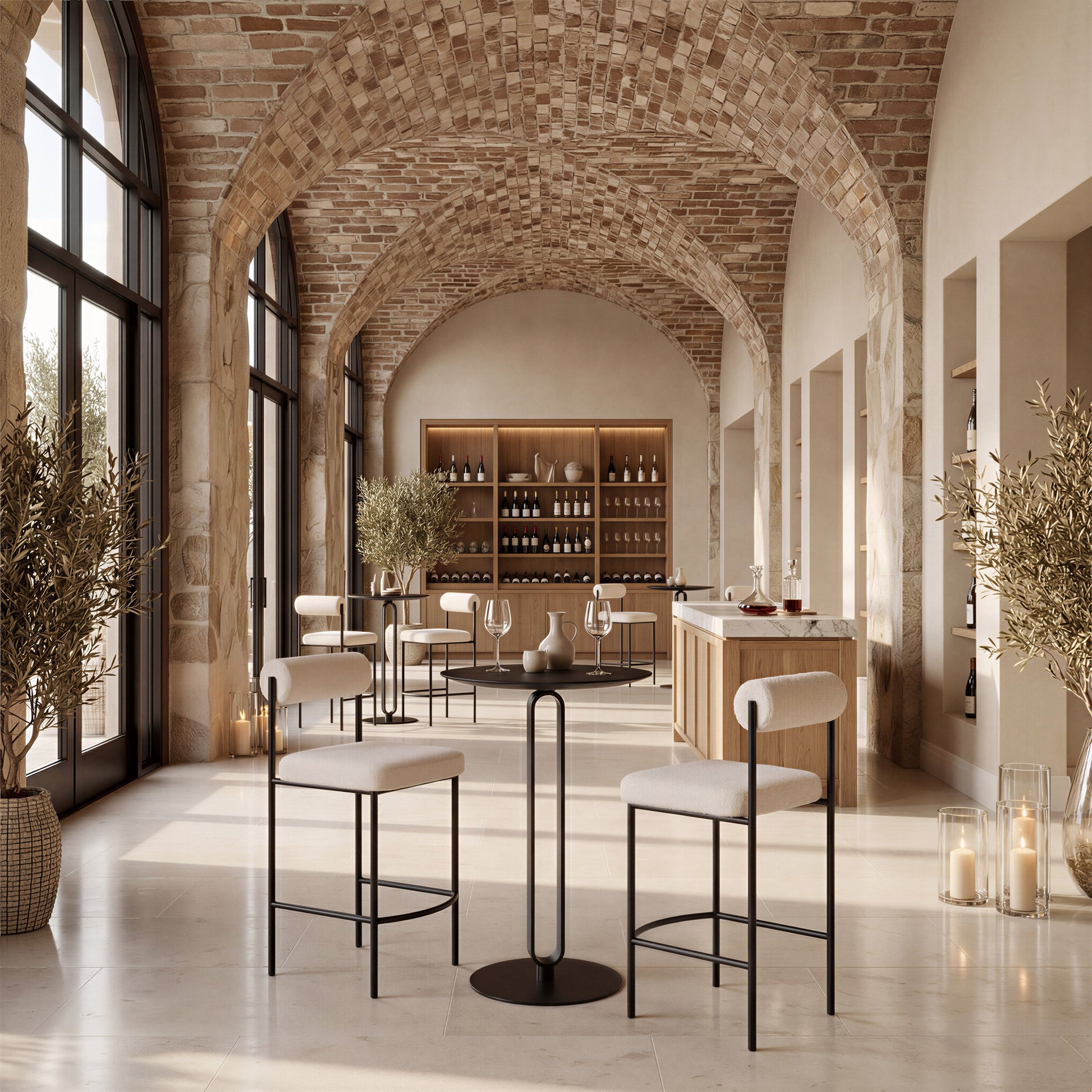 Livorno Ivory Counter Stool (Set of 2) - Ornate Home