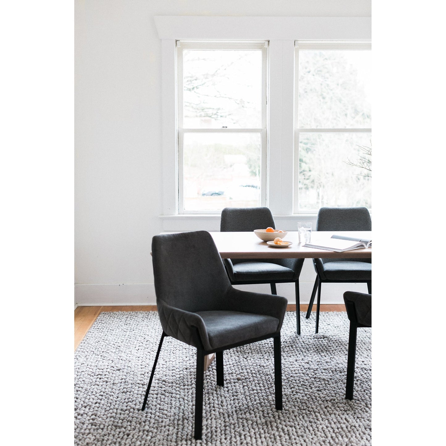 Lloyd Dark Grey Dining Chair (Set of 2) - Ornate Home