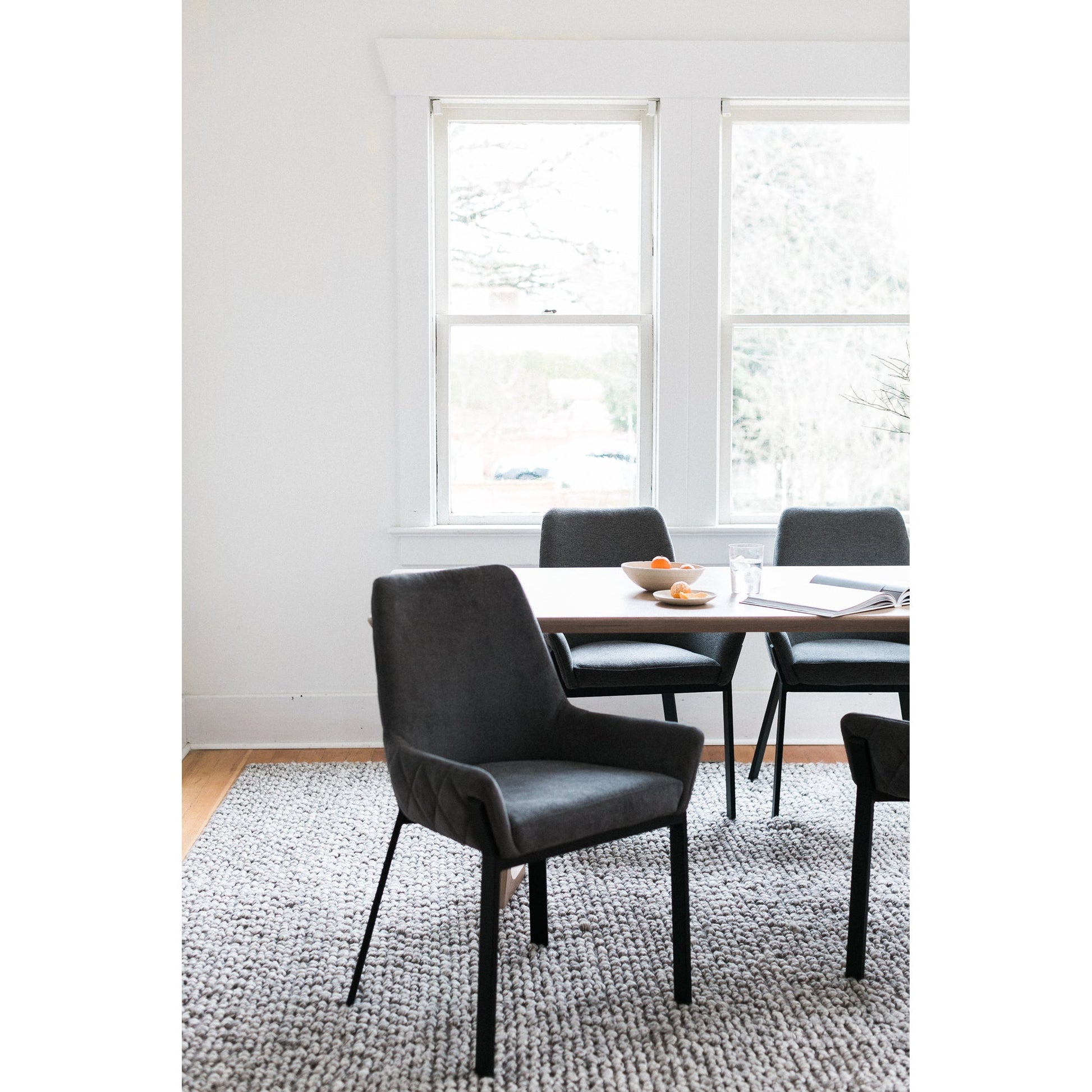 Lloyd Dark Grey Dining Chair (Set of 2) - Ornate Home