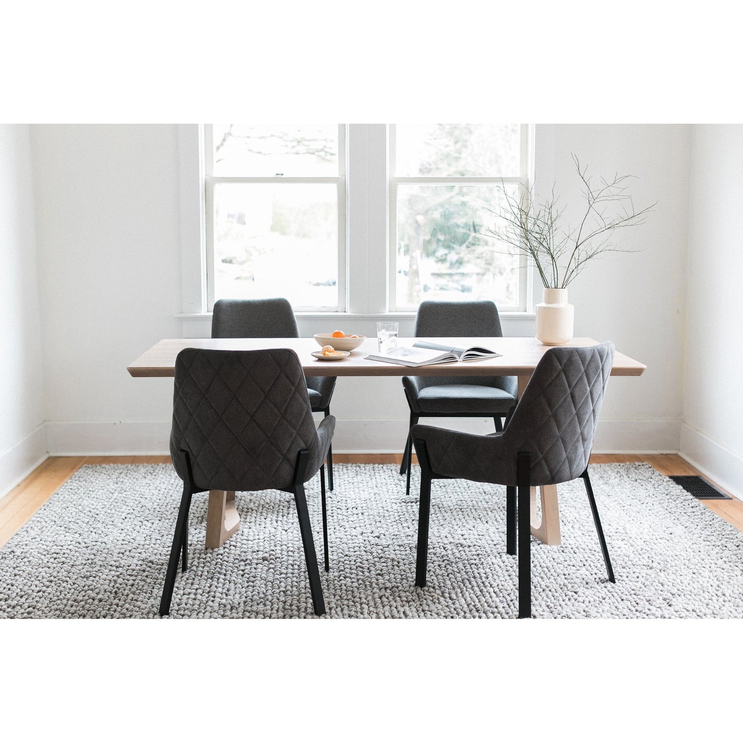 Lloyd Dark Grey Dining Chair (Set of 2) - Ornate Home