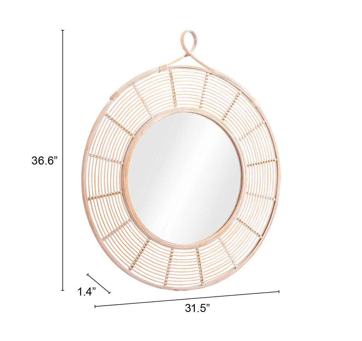 Lobo Natural Mirror - Ornate Home