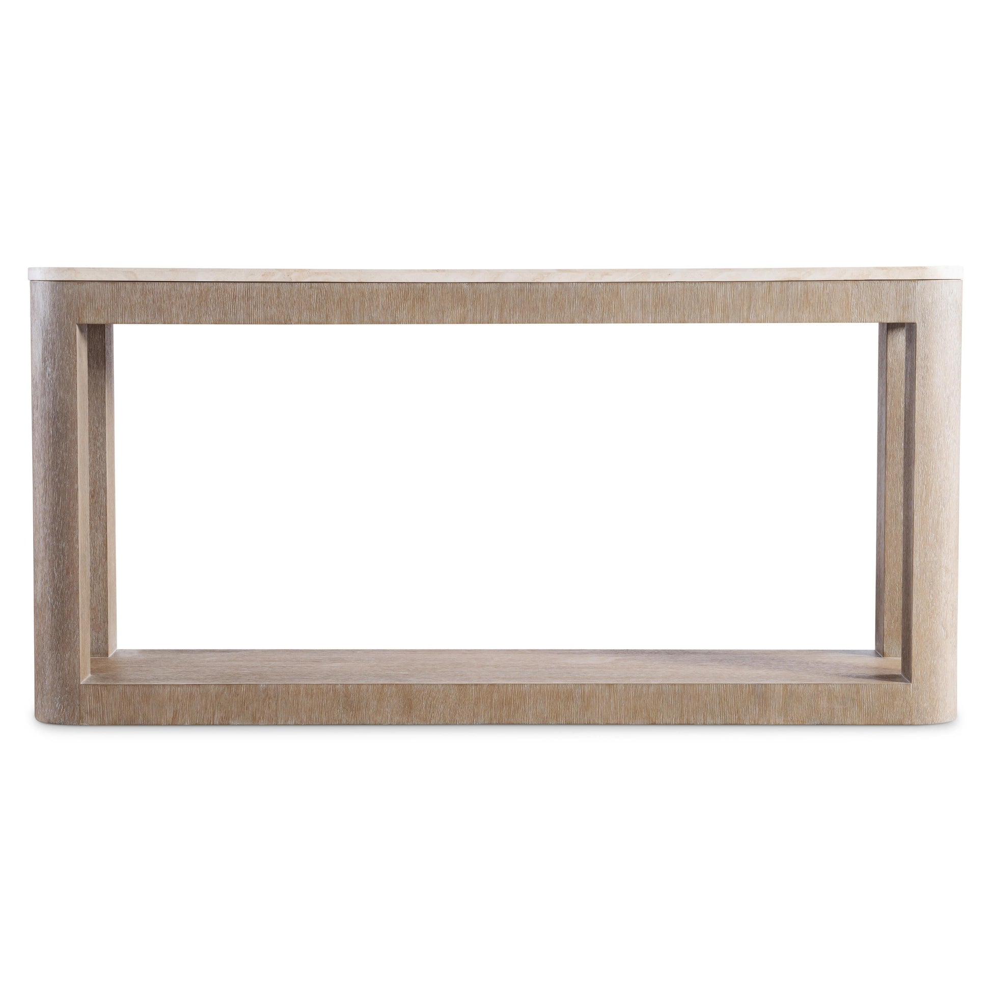 Loggia Travertine/Aria Console Table (Oak Base) - Ornate Home