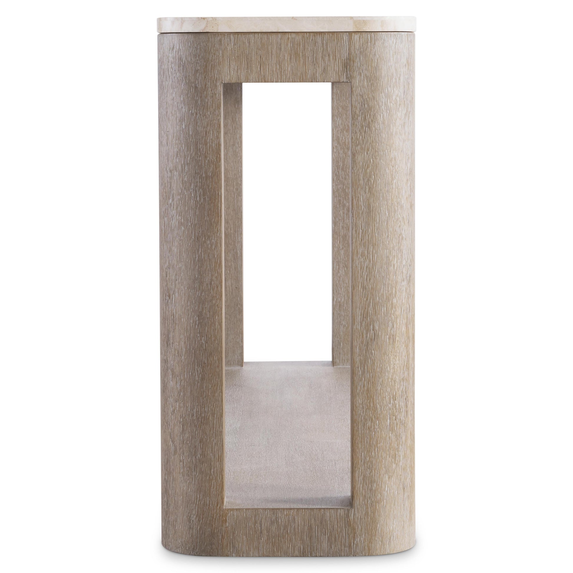 Loggia Travertine/Aria Console Table (Oak Base) - Ornate Home