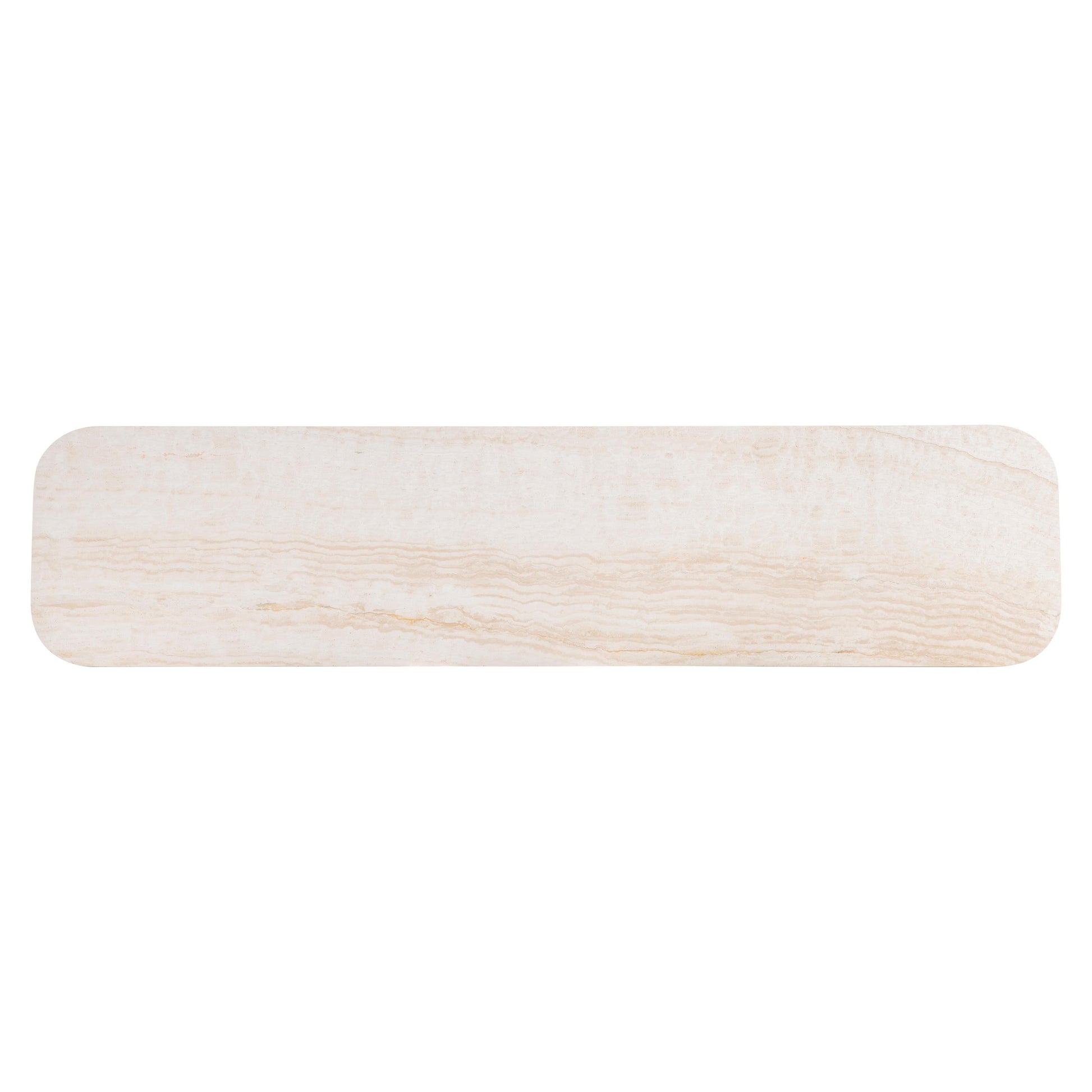 Loggia Travertine/Aria Console Table (Oak Base) - Ornate Home