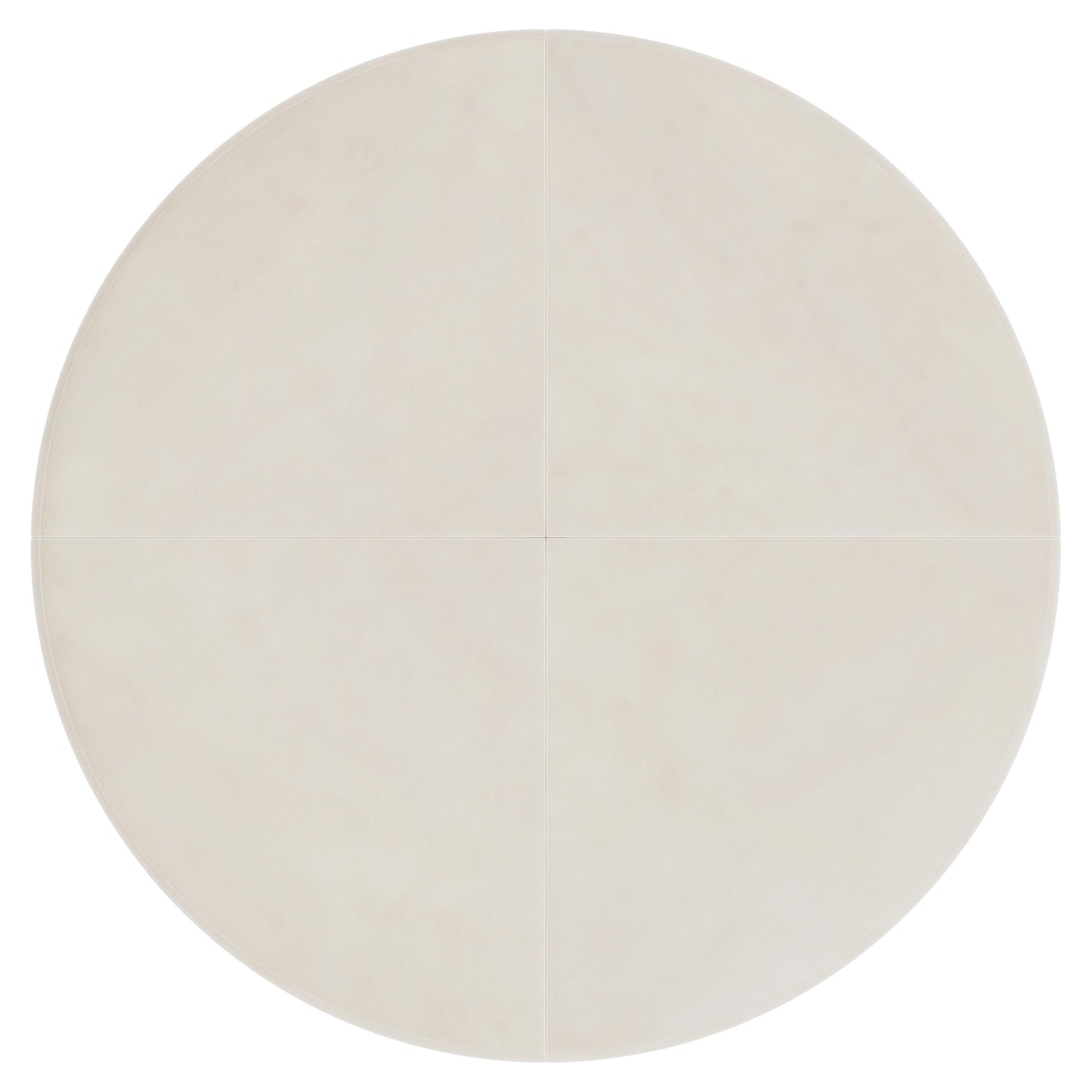 Lolo White/Cream Leather Ottoman (48" W) - Ornate Home
