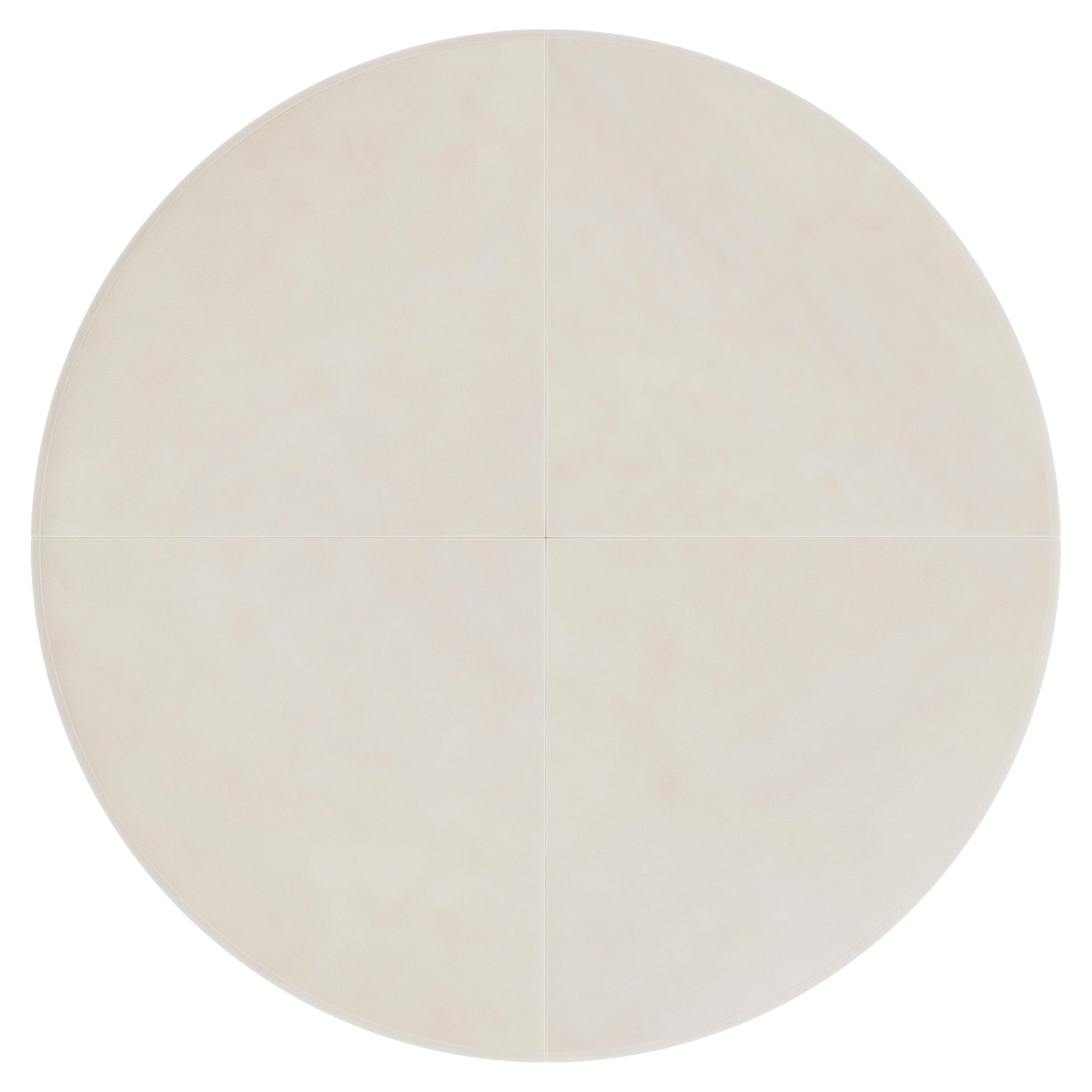 Lolo White/Cream Leather Ottoman (48" W) - Ornate Home