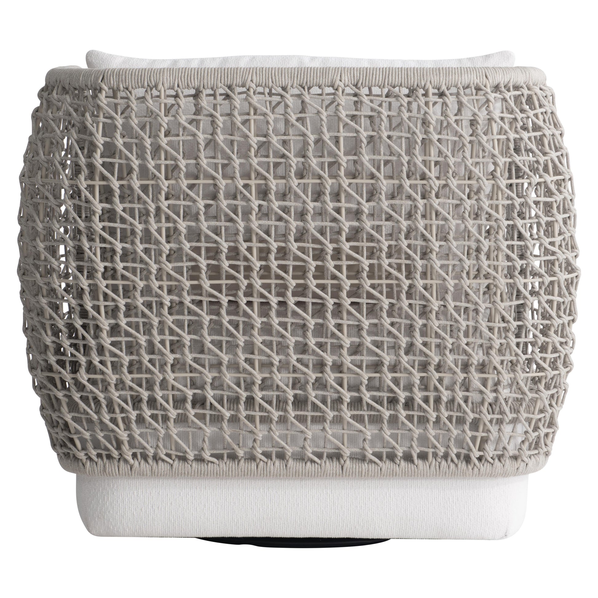 Lomani White/Cream/Driftwood Outdoor Swivel Chair - Ornate Home