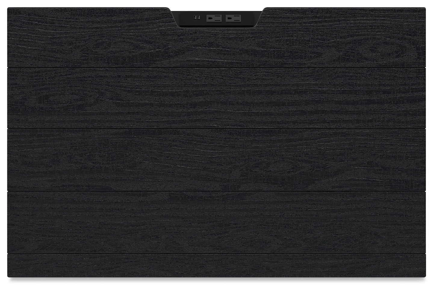 Londer Black Two Drawer Nighstand- Viva Furn