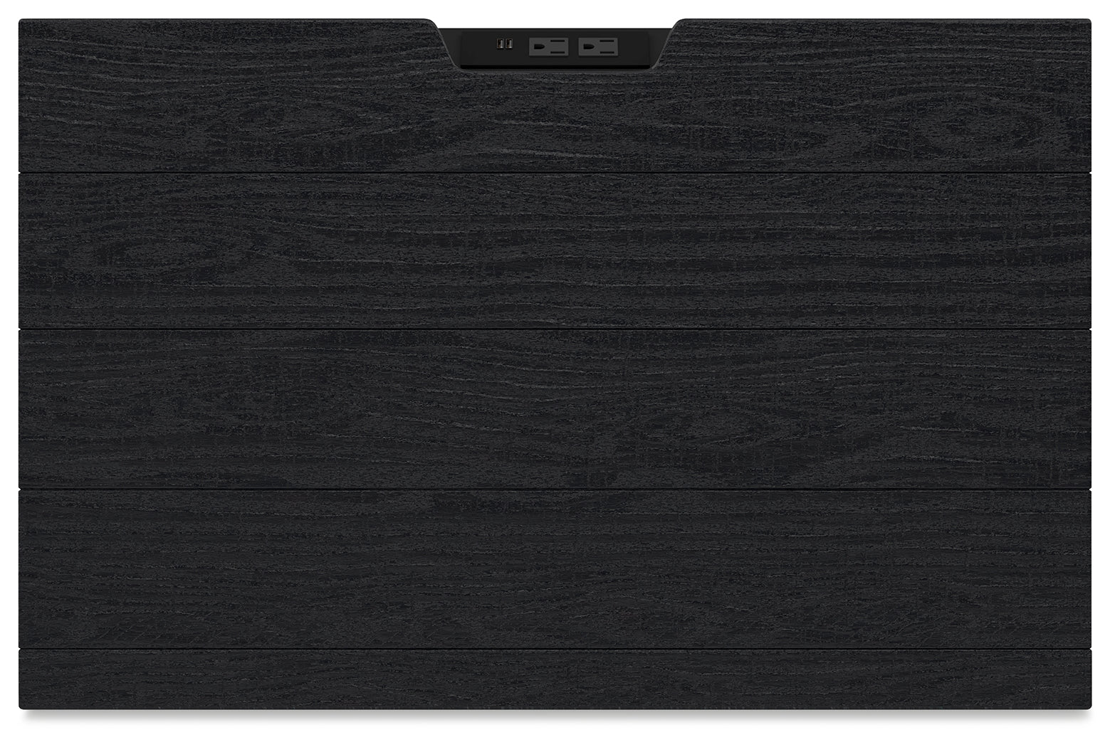 Londer Black Two Drawer Nighstand- Viva Furn