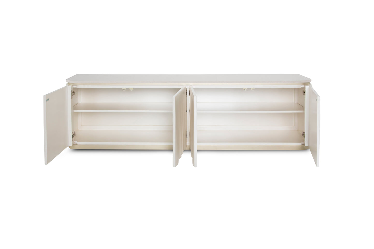London Place Creamy Pearl Media Cabinet - Ornate Home
