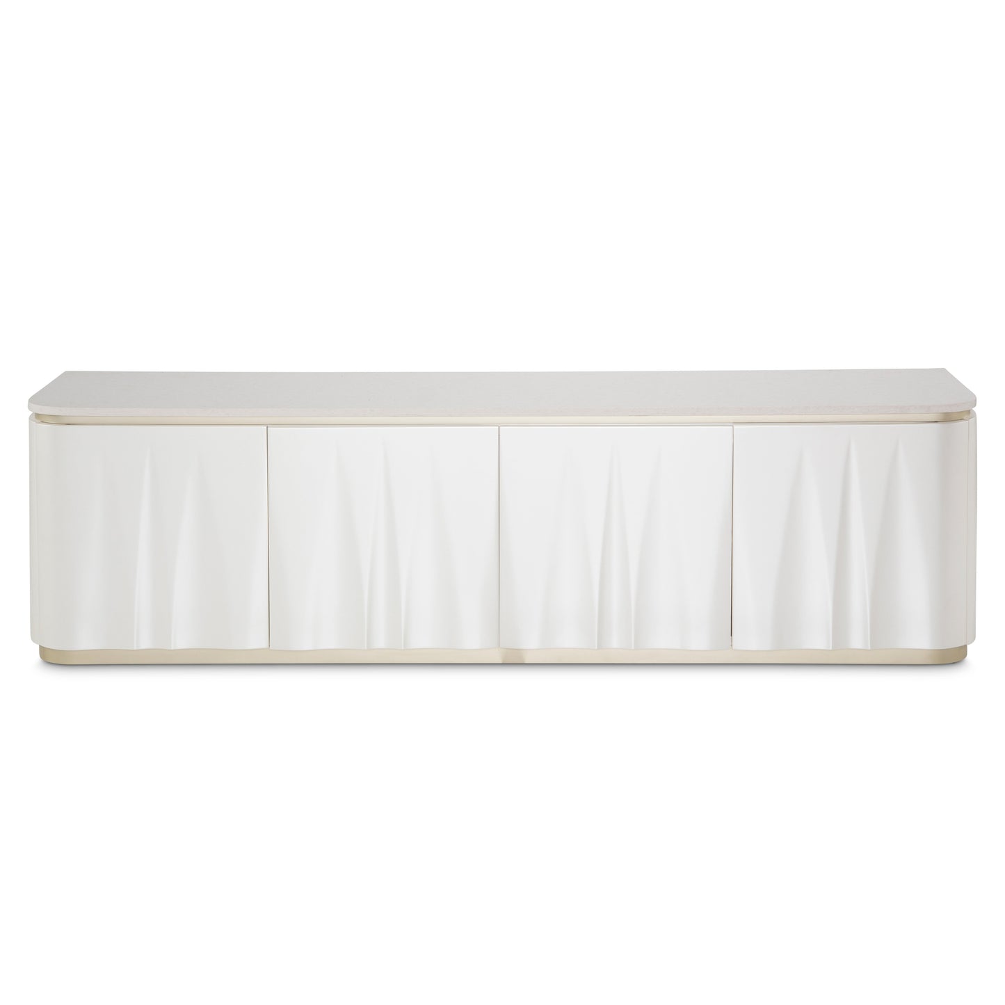London Place Creamy Pearl Media Cabinet - Ornate Home