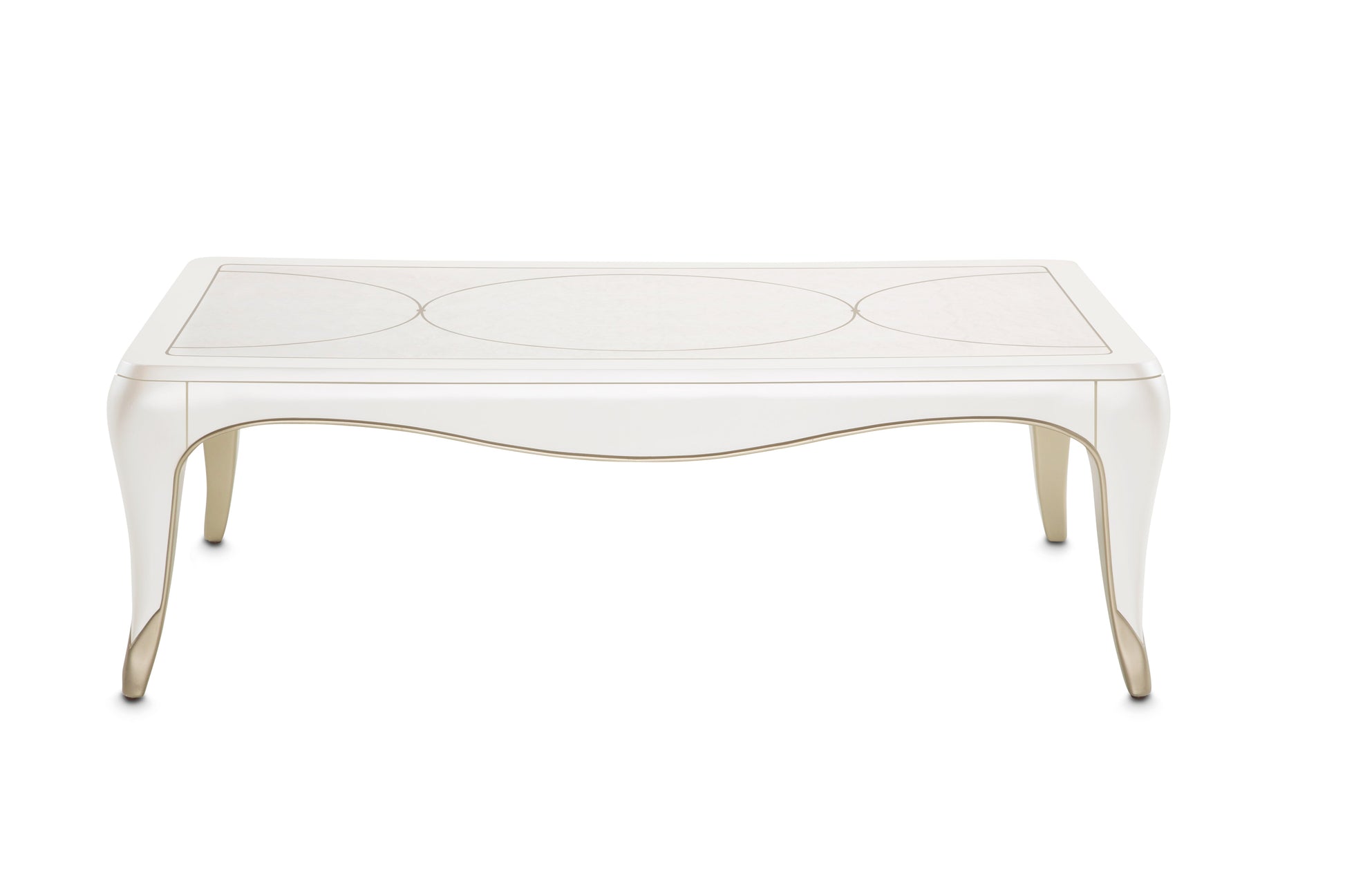 London Place Creamy Pearl Rectangular Cocktail Table - Ornate Home