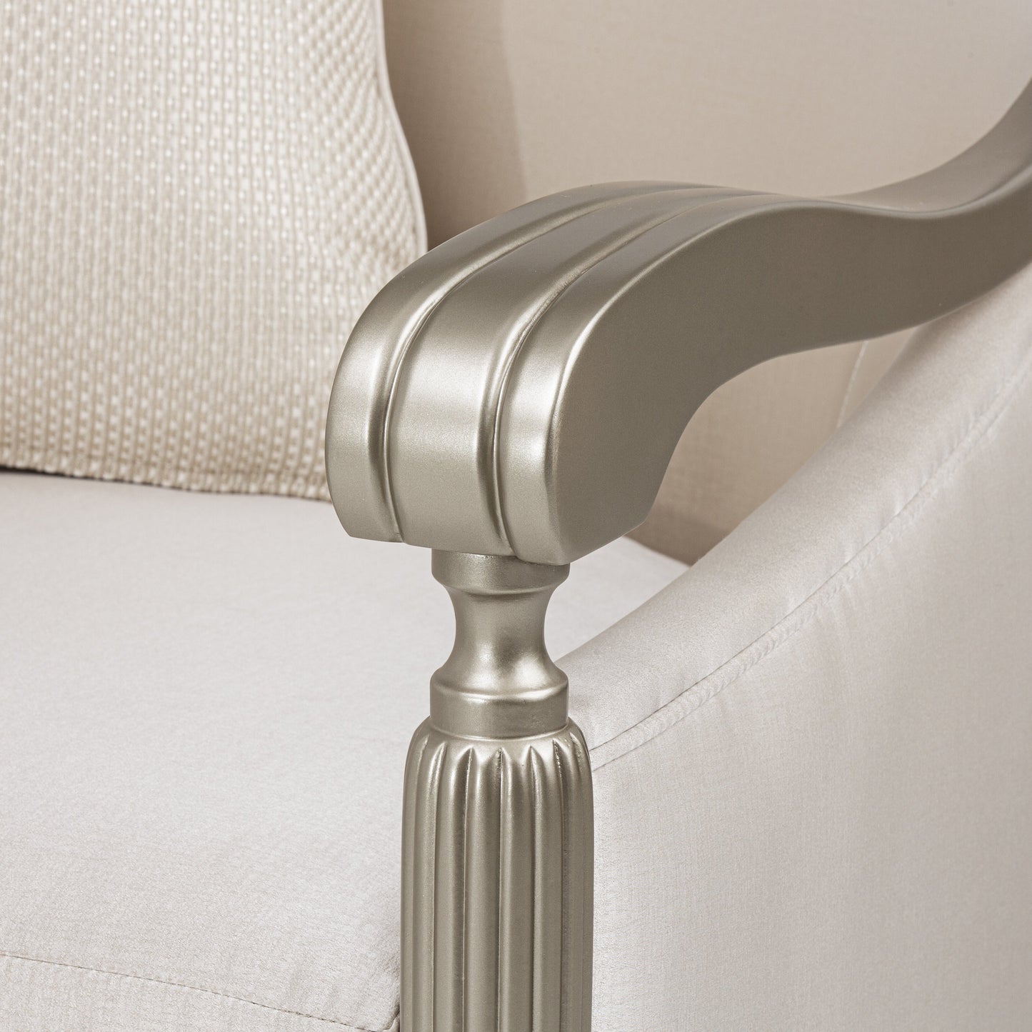 London Place Platinum/Porcelain Accent Chair - Ornate Home