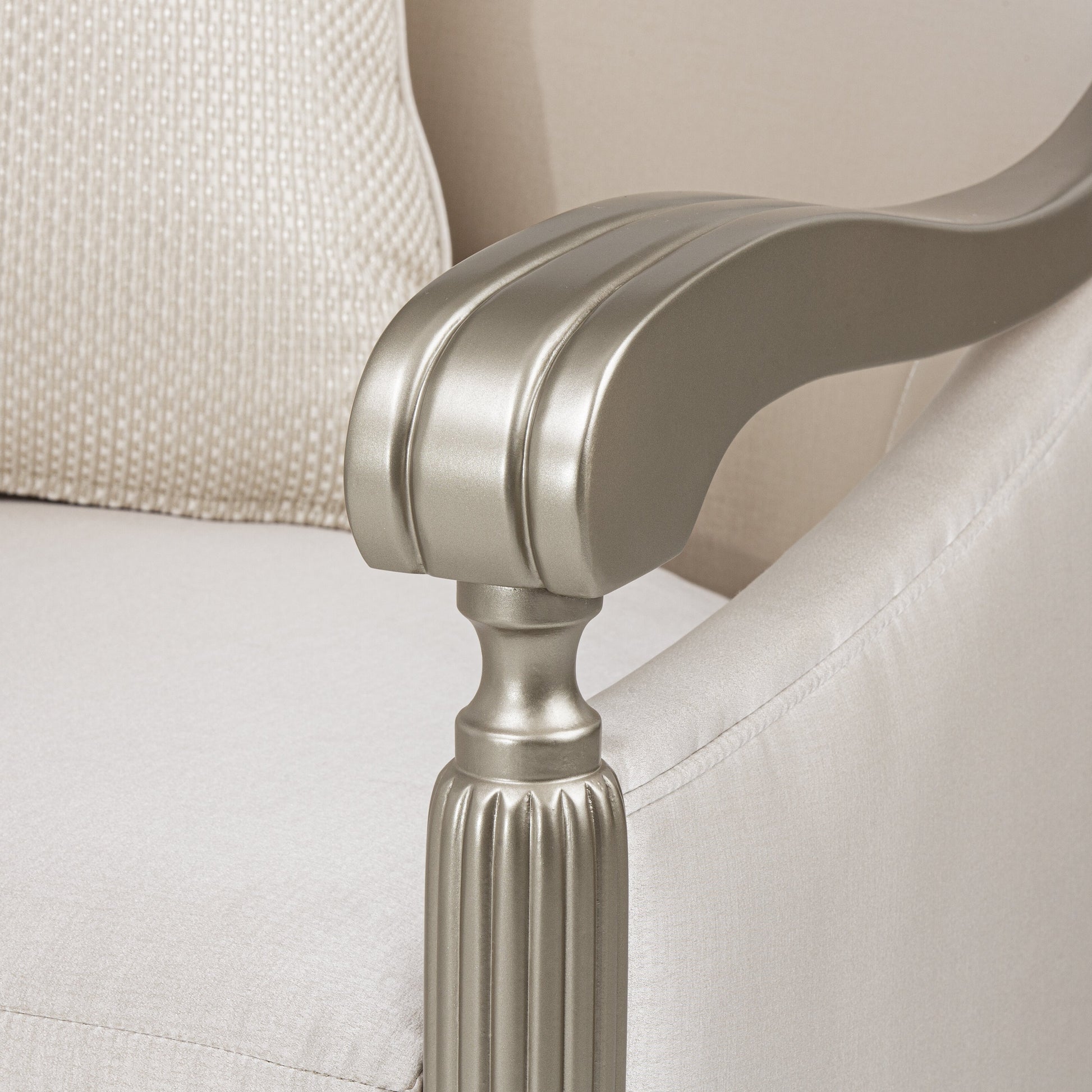 London Place Platinum/Porcelain Accent Chair - Ornate Home