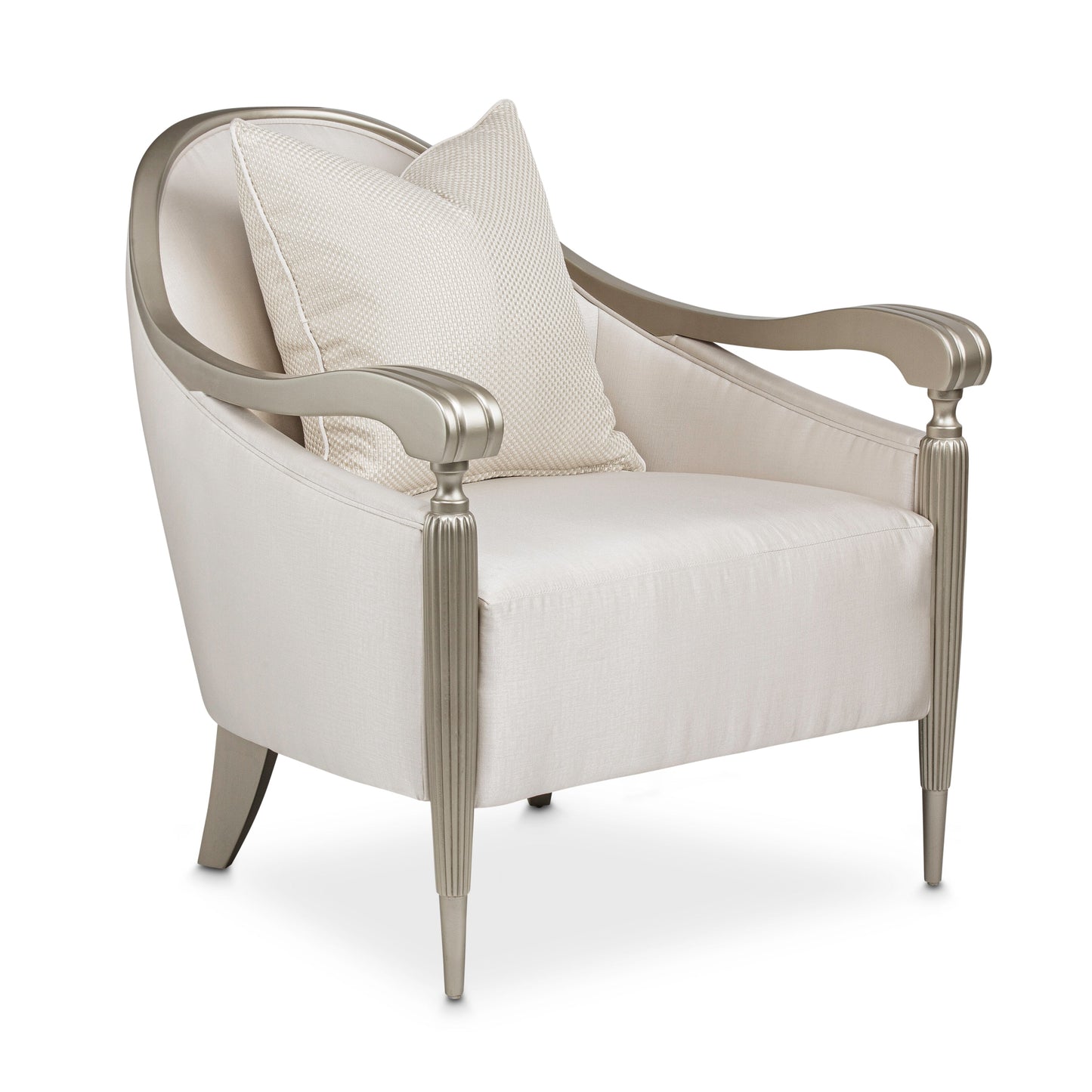 London Place Platinum/Porcelain Accent Chair - Ornate Home