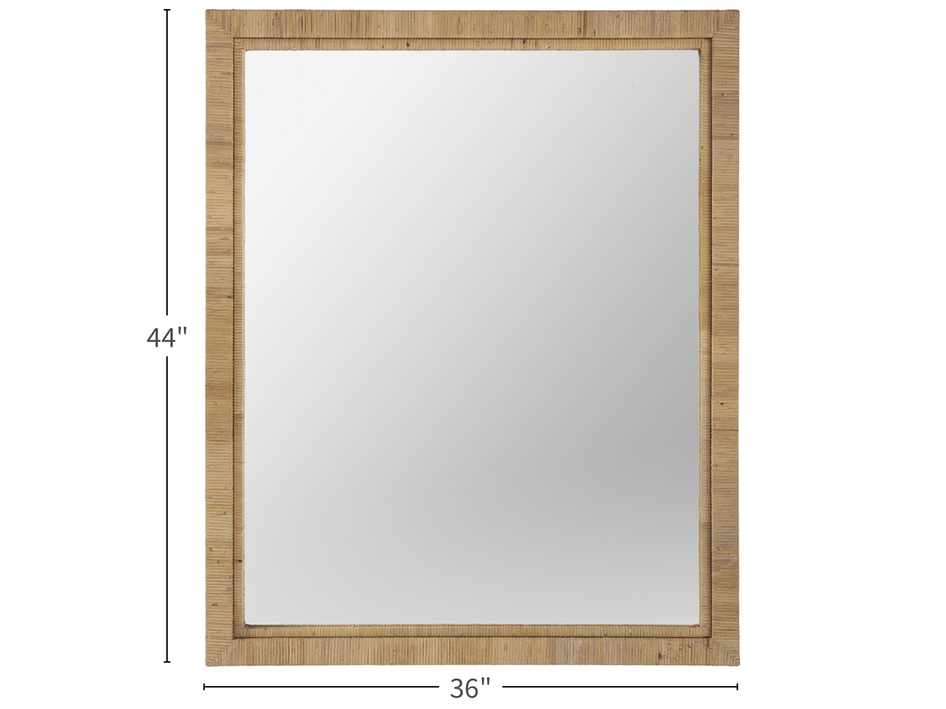 Long Key Natural Rattan Mirror - Ornate Home