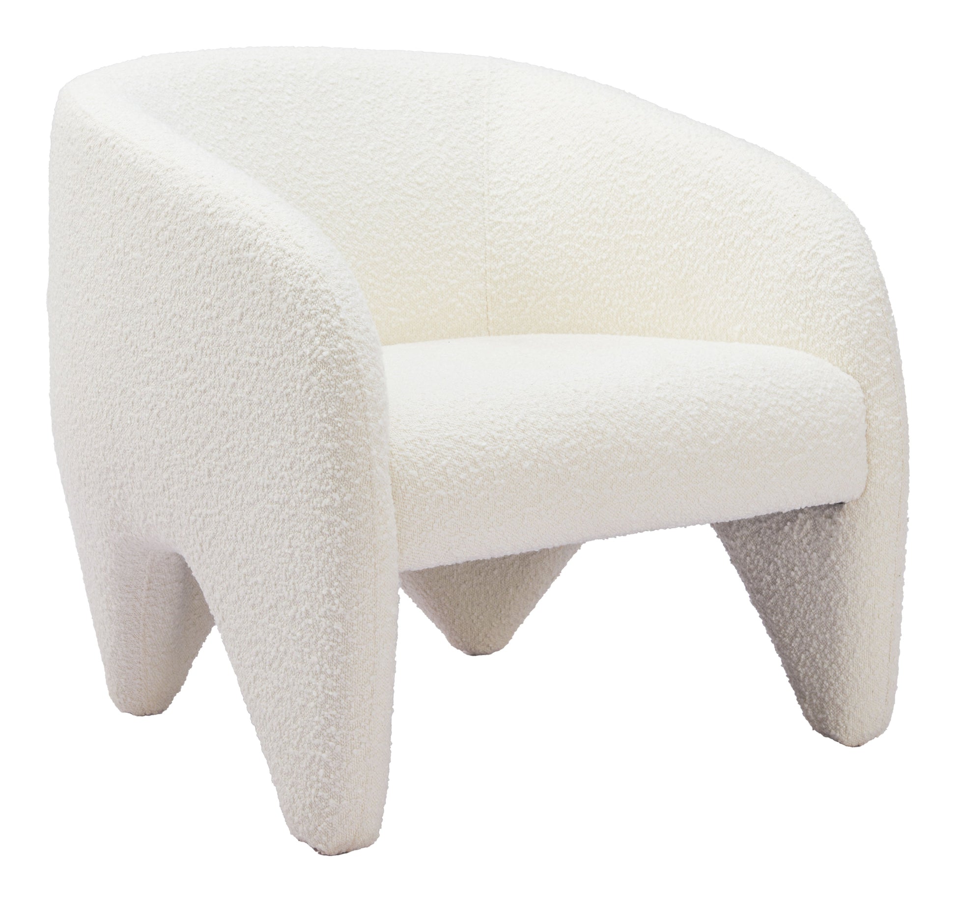 Lopta White Accent Chair - Ornate Home