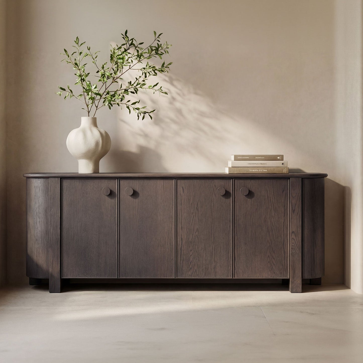 Loren Dark Brown Sideboard - Ornate Home
