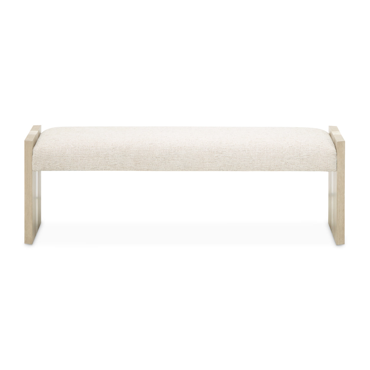 Lotus Bay Sand/Tusk Bench - Ornate Home