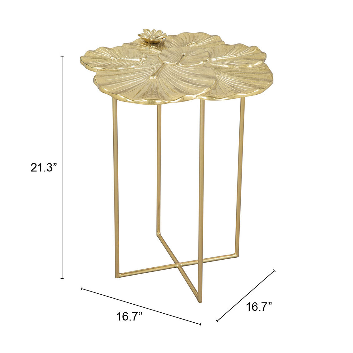 Lotus Gold Side Table - Ornate Home