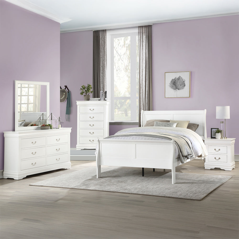 Louis Philippe White Nightstand - Ornate Home