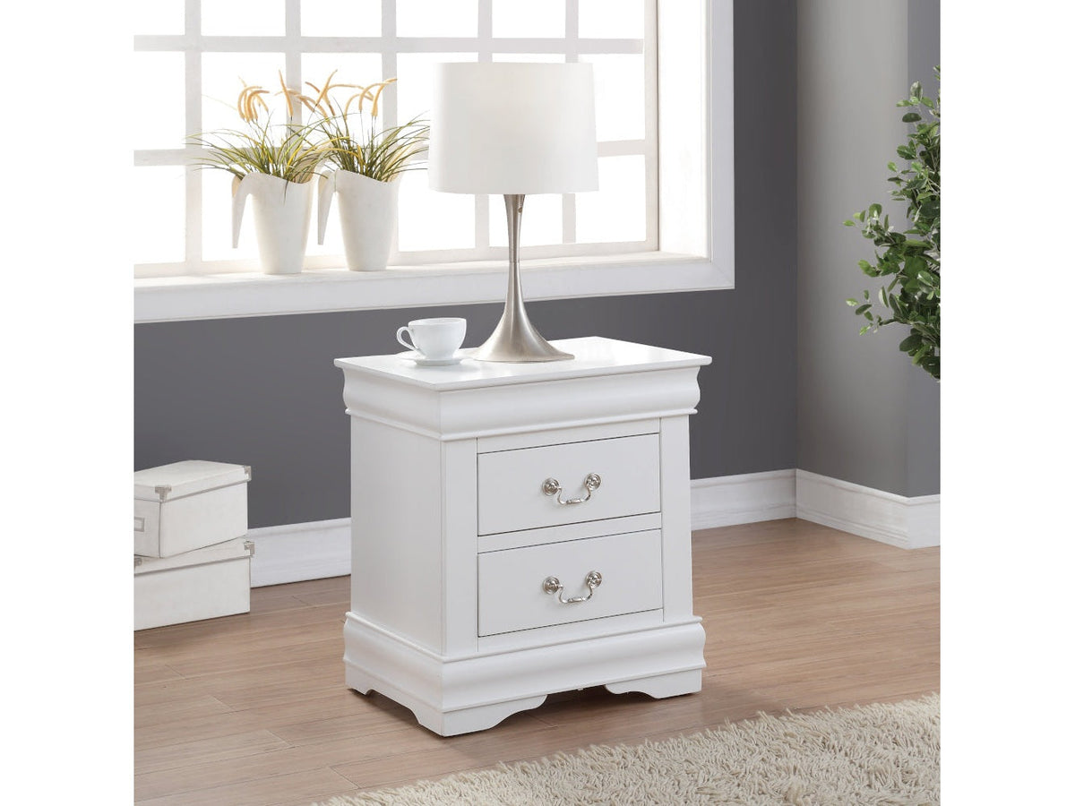 Louis Philippe White Nightstand - Ornate Home