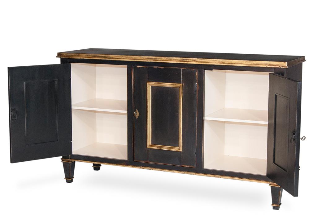 Louis Xvi Black Buffet - Ornate Home