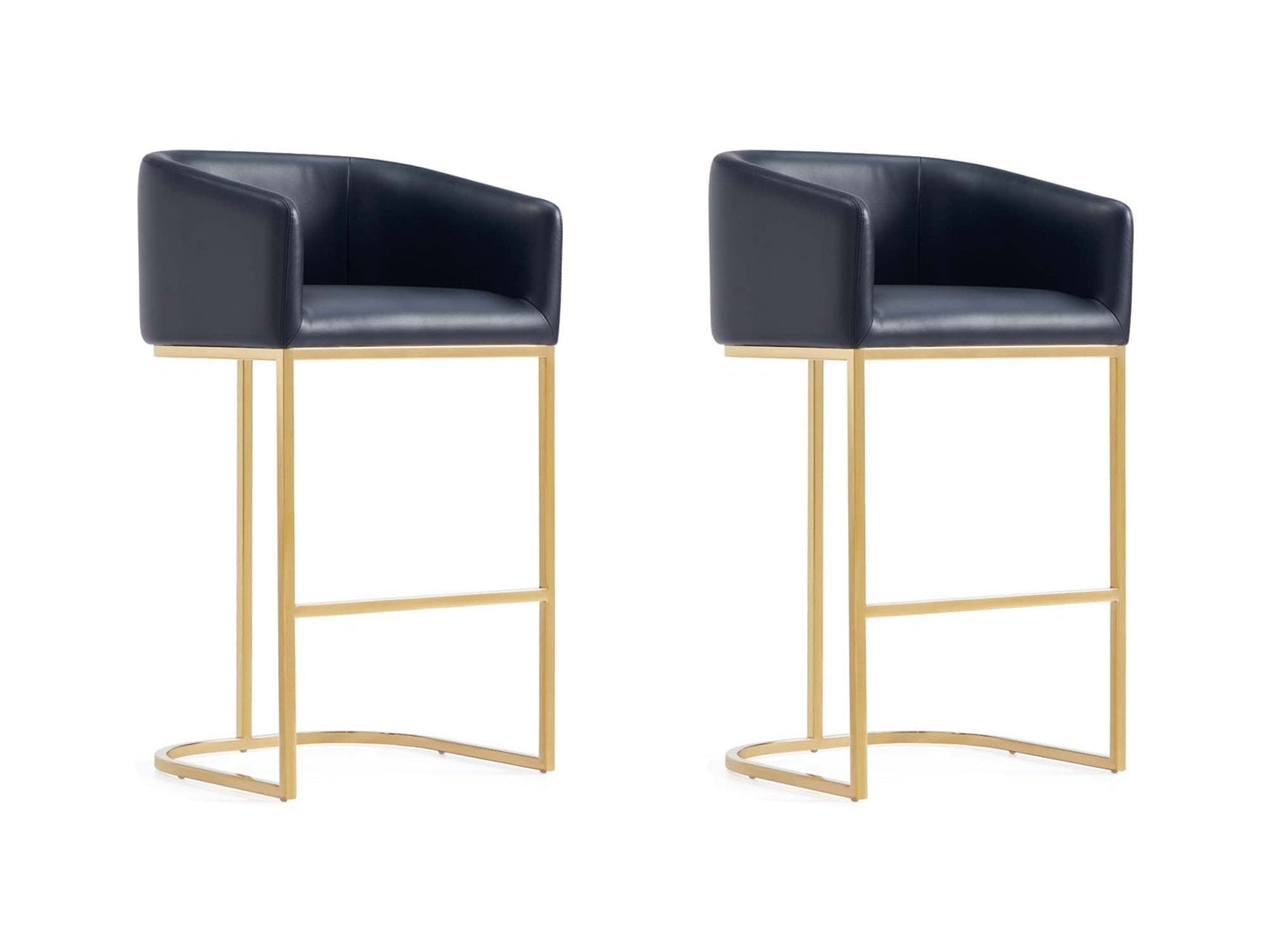 Louvre Barstool in Black (set of 2) - Ornate Home