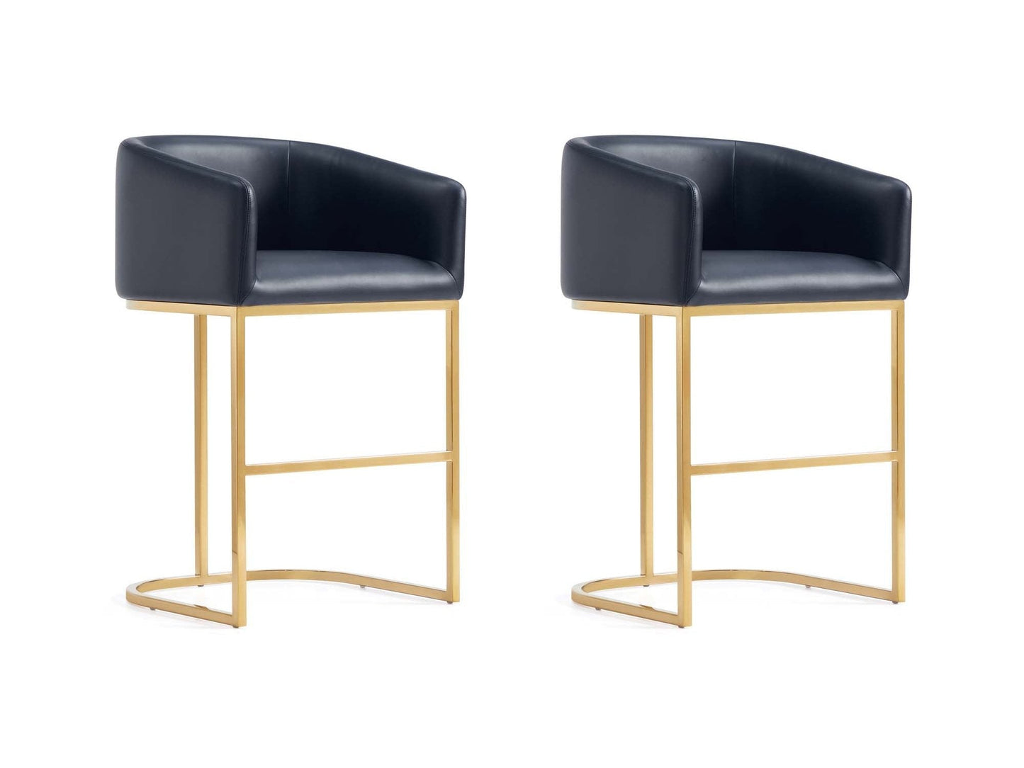 Louvre Counter Stool in Black (set of 2) - Ornate Home