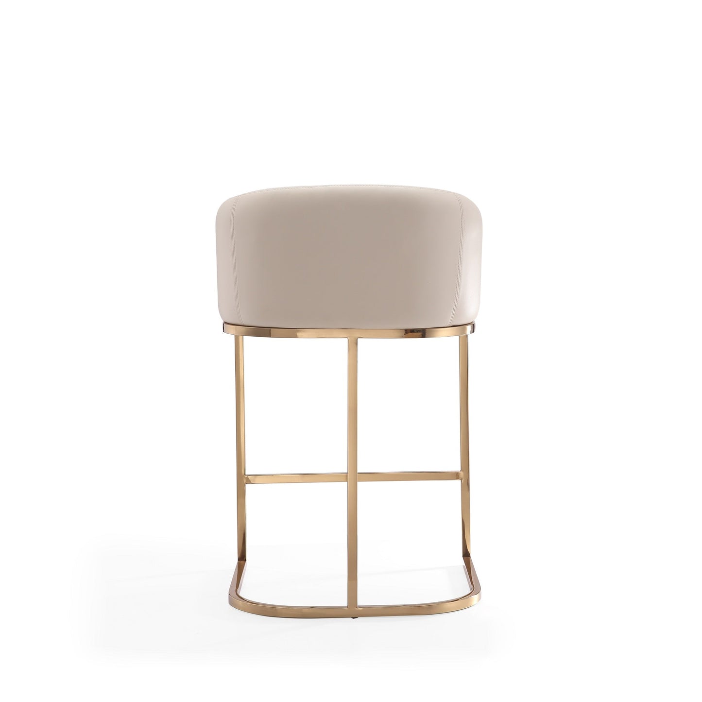 Louvre Counter Stool in Cream and Titanium Gold - Ornate Home
