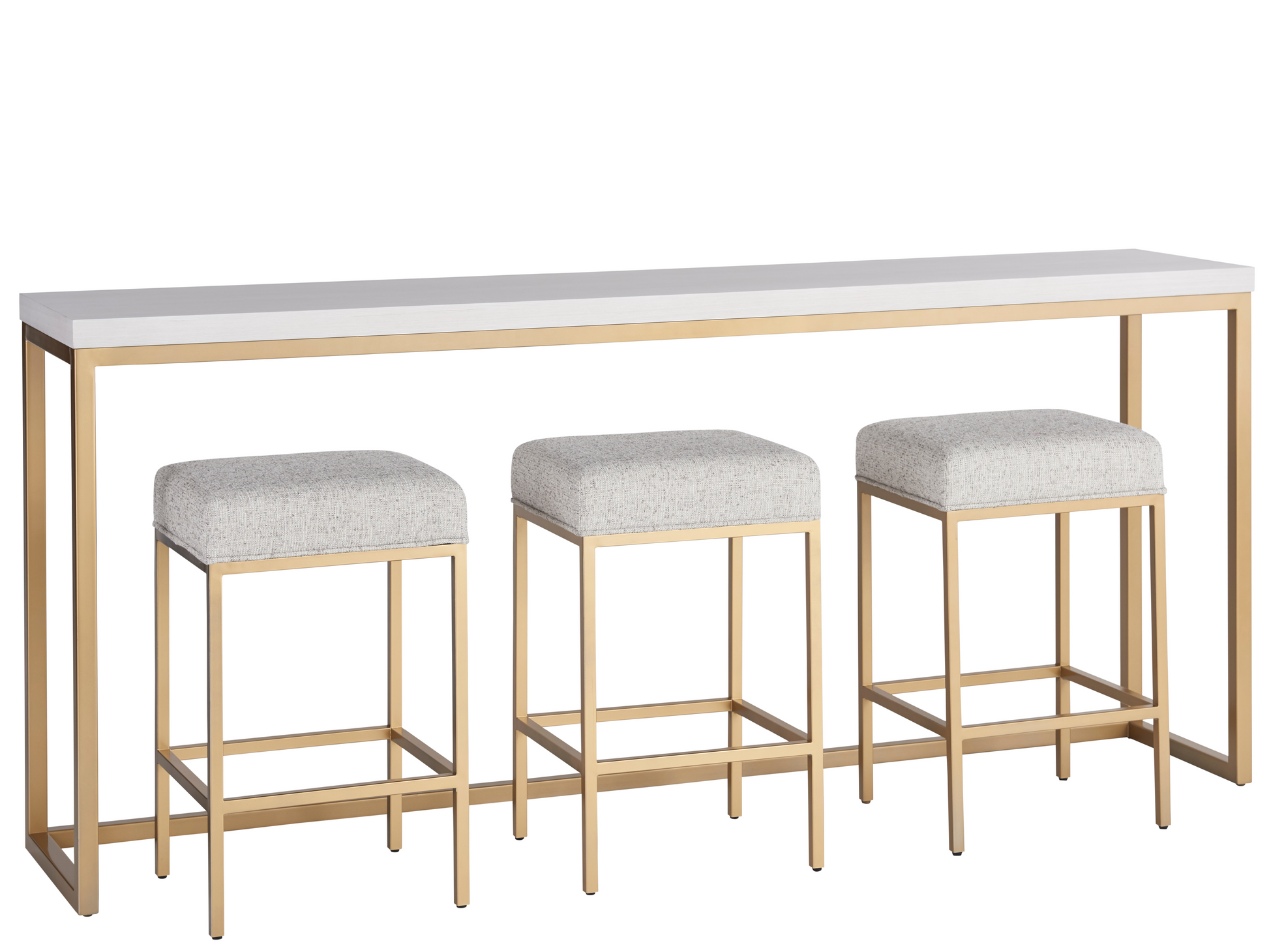 Love Joy Bliss Alabaster/Soft Gold Console Table - Ornate Home