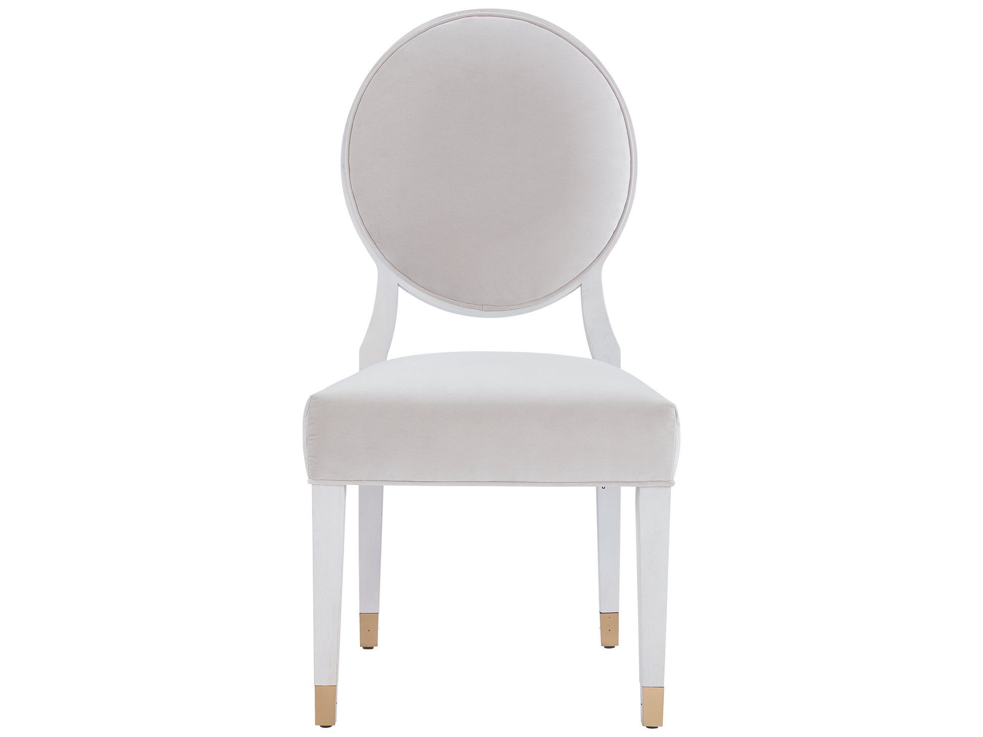 Love Joy Bliss Diamond Velvet Pearl/Alabaster Oval Back Side Chair (Set of 2) - Ornate Home