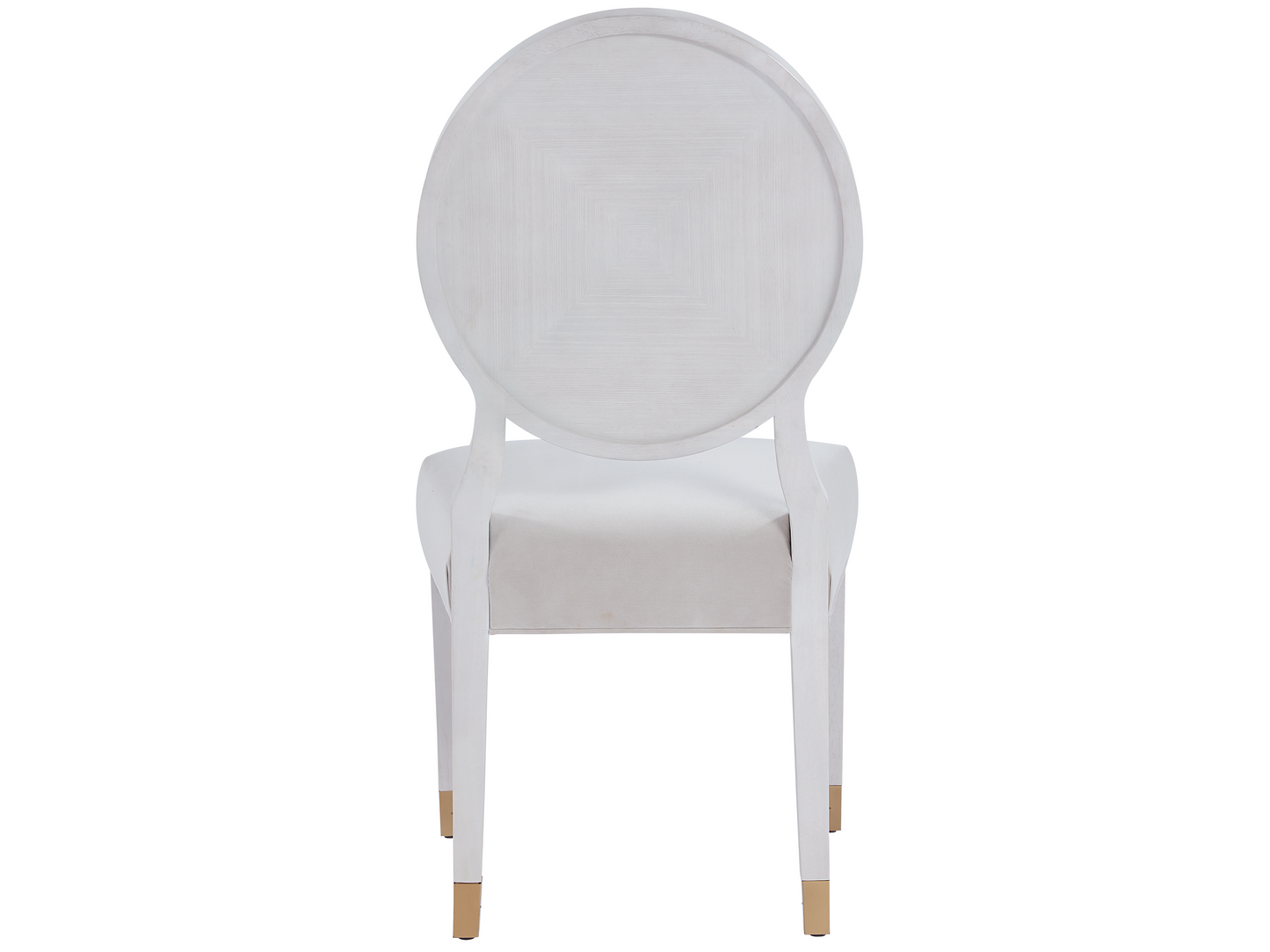 Love Joy Bliss Diamond Velvet Pearl/Alabaster Oval Back Side Chair (Set of 2) - Ornate Home