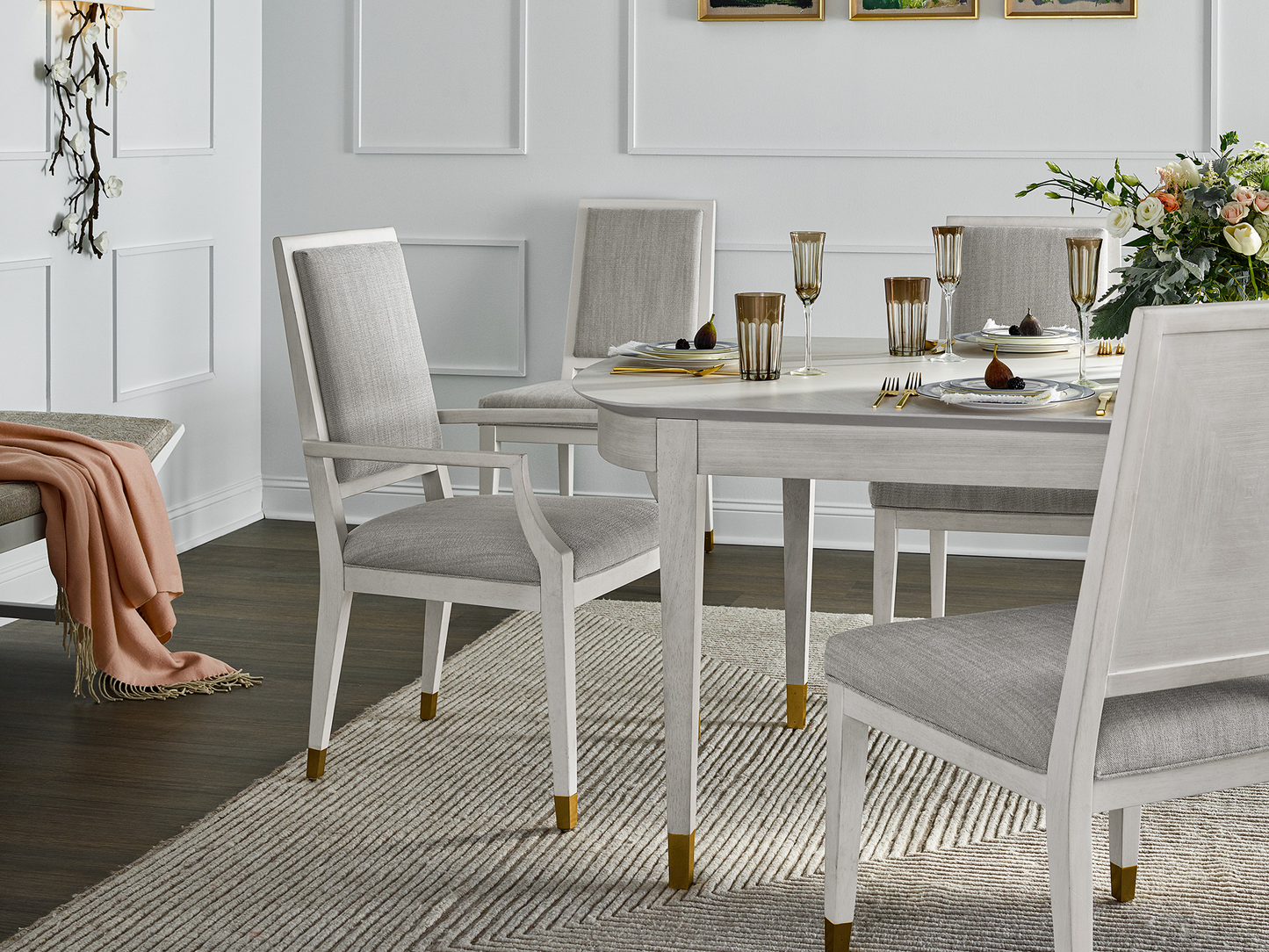 Love Joy Bliss Woven Pewter/Alabaster/Soft Gold Side Chair (Set of 2) - Ornate Home