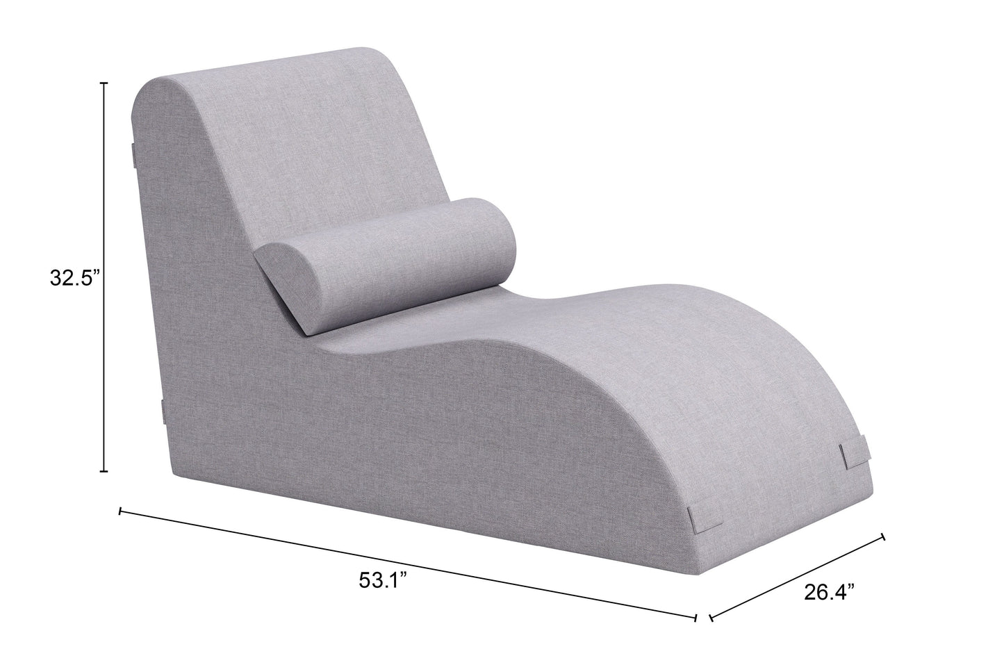 Luanda Gray Outdoor Chaise Lounge - Ornate Home