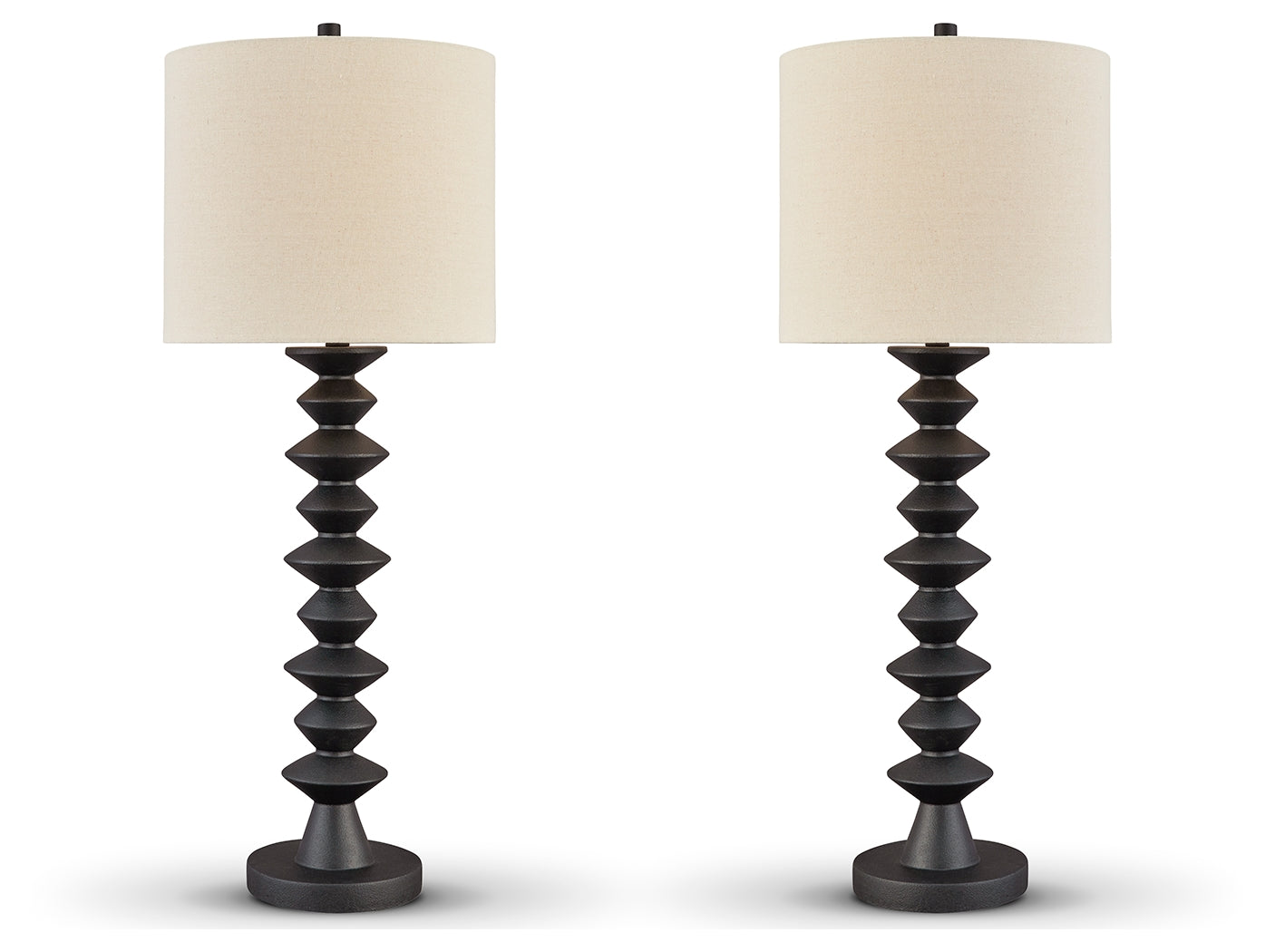 Luanndon Black 2-Piece Lamp Set- Viva Furn