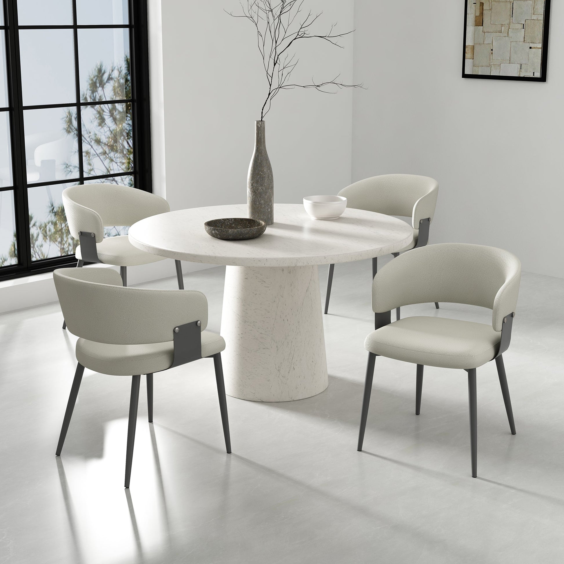 Luce Dining Chair in Oatmeal - Ornate Home