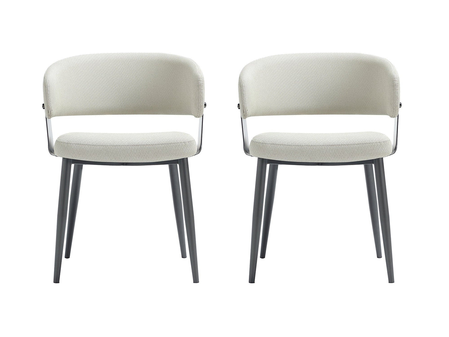 Luce Dining Chair in Oatmeal (set of 2) - Ornate Home