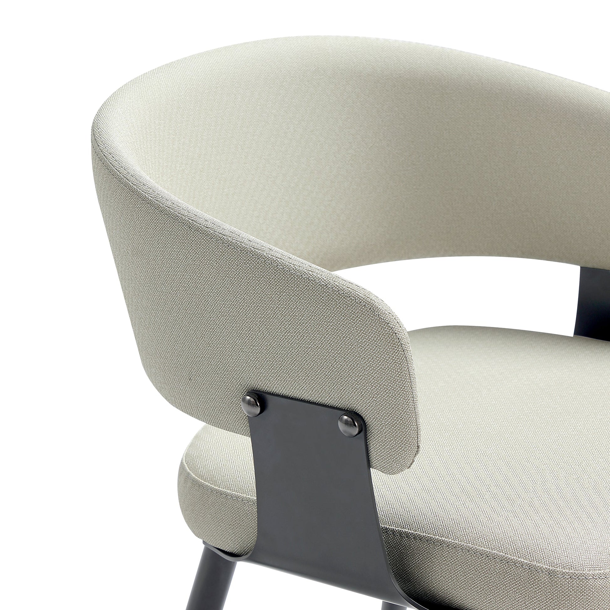 Luce Dining Chair in Oatmeal (set of 2) - Ornate Home