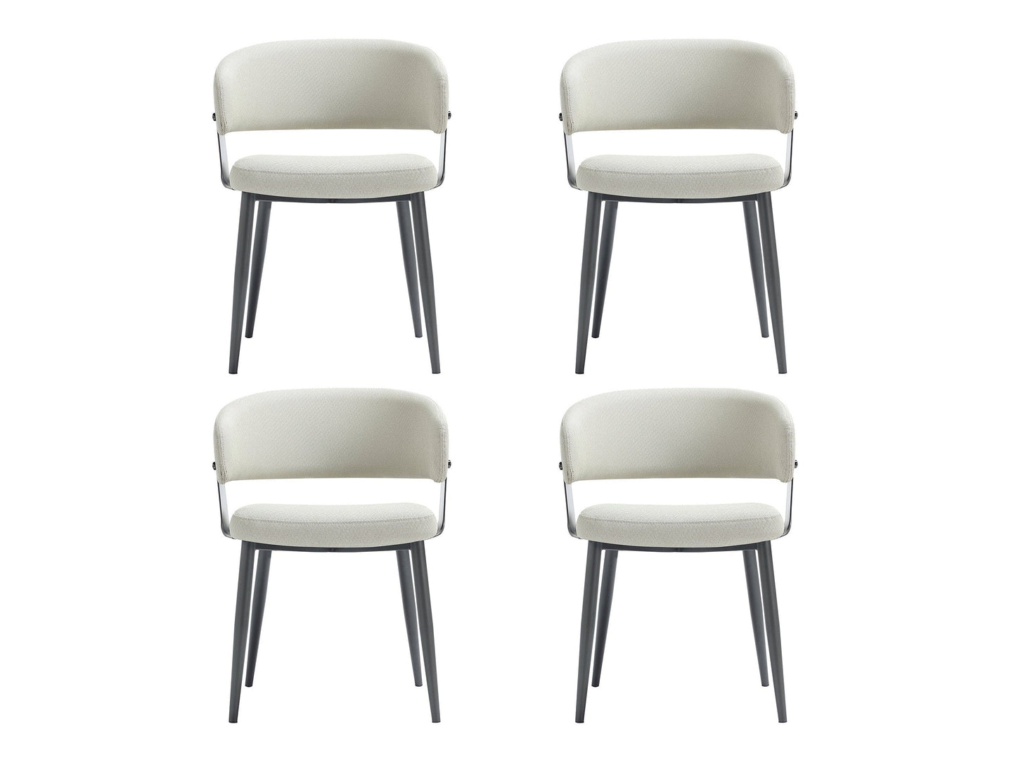 Luce Dining Chair in Oatmeal (set of 4) - Ornate Home