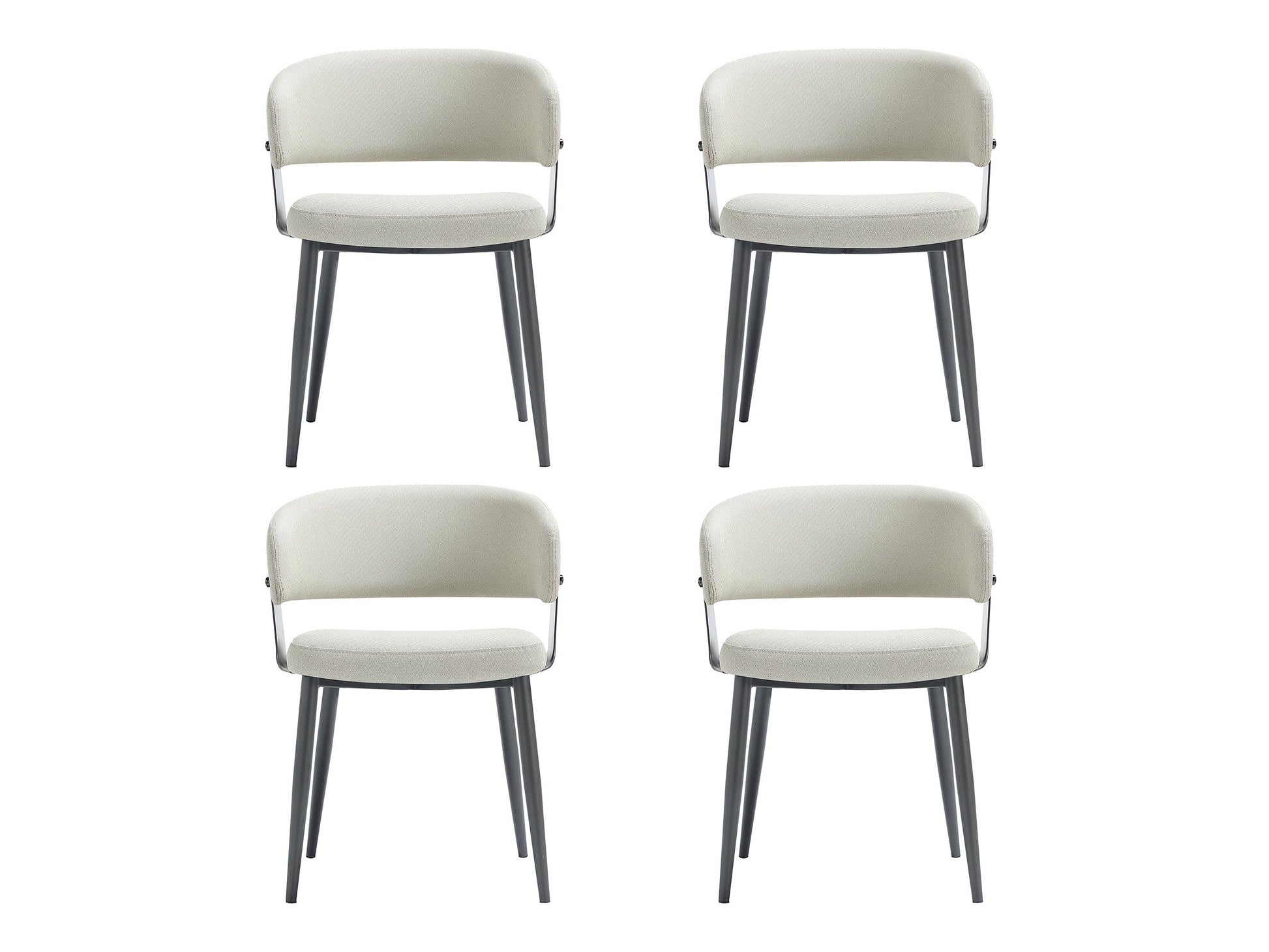 Luce Dining Chair in Oatmeal (set of 4) - Ornate Home